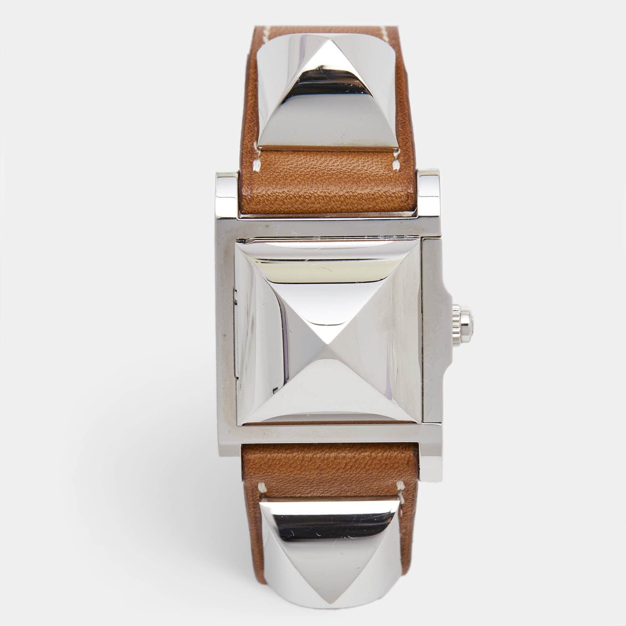 Hermès Hermes medor 16cm watch gold ASCLC2552