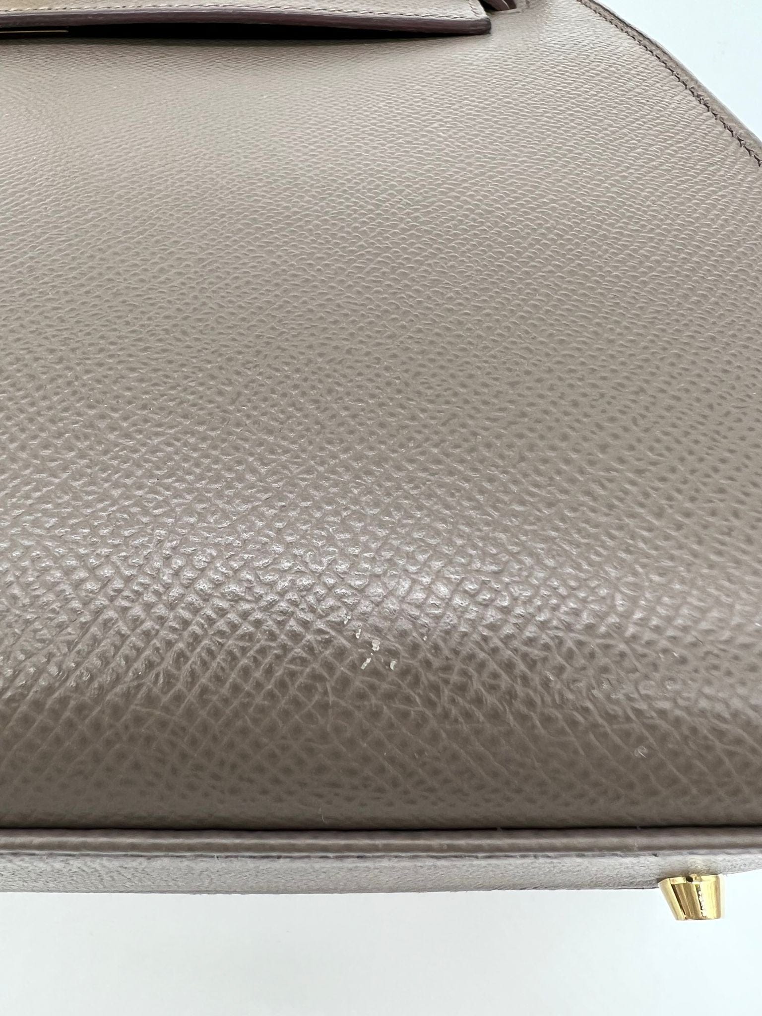 Hermès PRELOVED HERMÈS KELLY 28CM GRIS ETAIN Epsom Leather with Gold Hardware