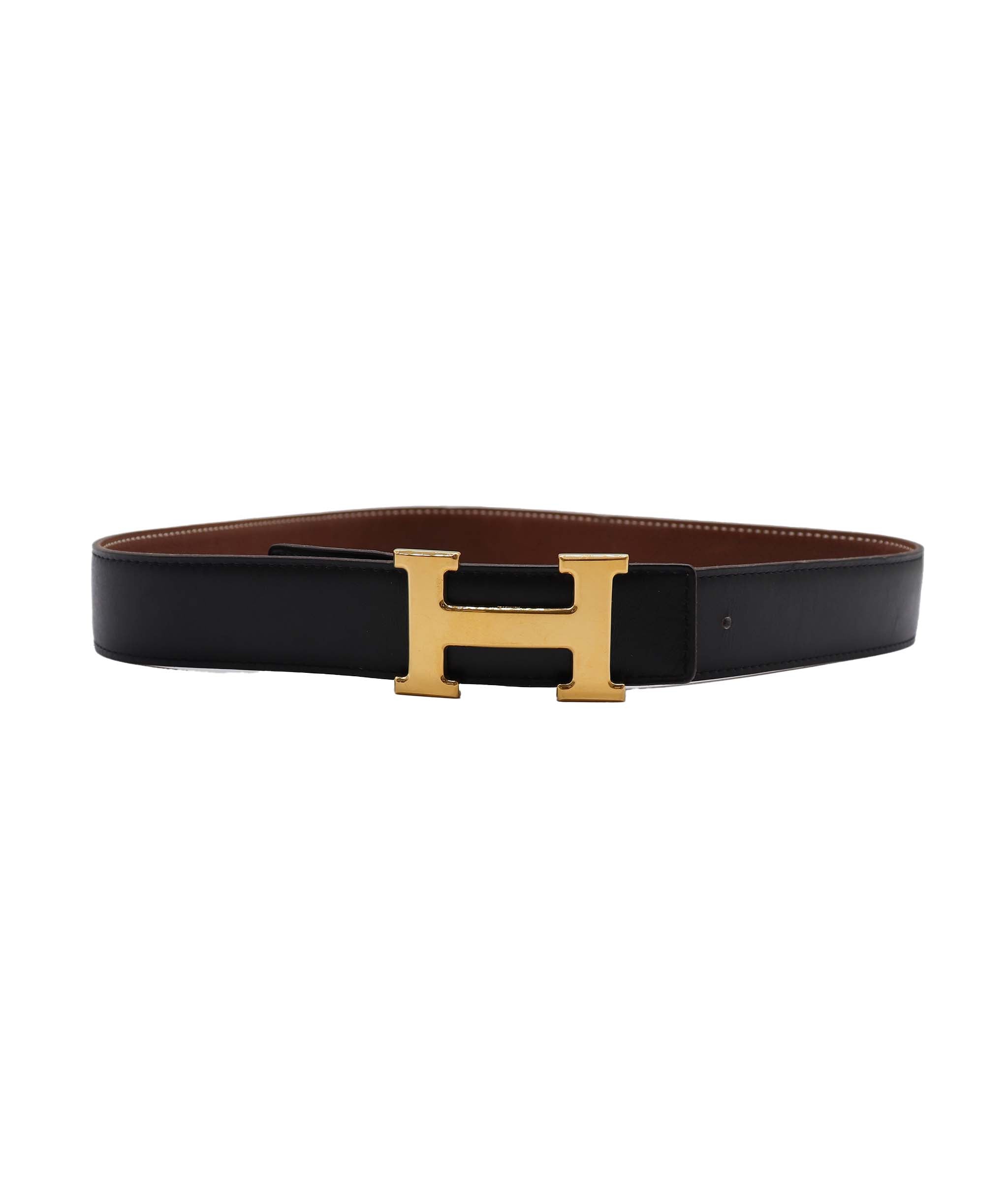 Hermès Hermes Contance Belt #75 Black Gold DXBS1905