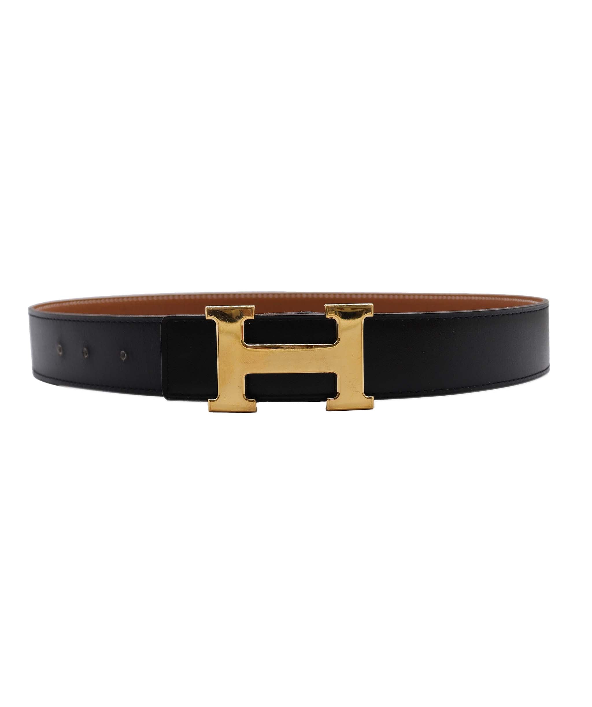 Hermès Hermes Contance Belt #75 Black Gold DXBS1907