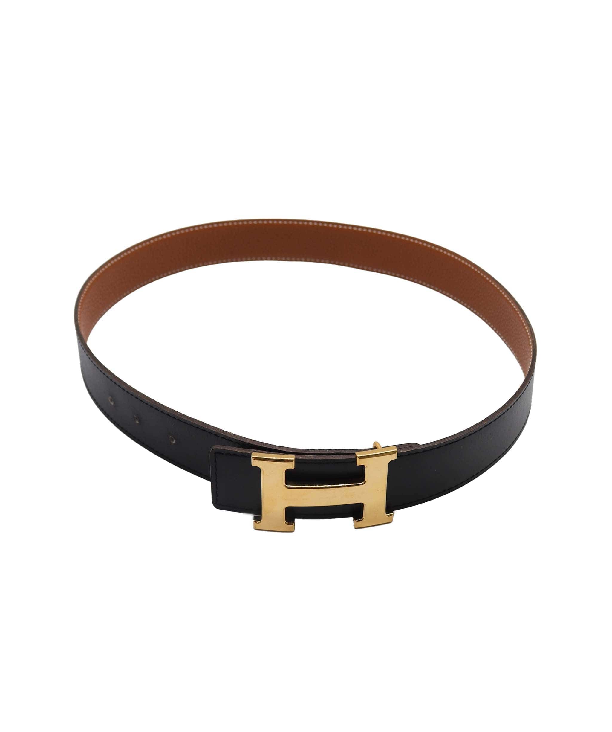 Hermès Hermes Contance Belt #75 Black Gold DXBS1907