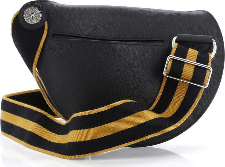 Hermes Petite Course Black Epsom PHW Waist Bag #B SKCB-080067