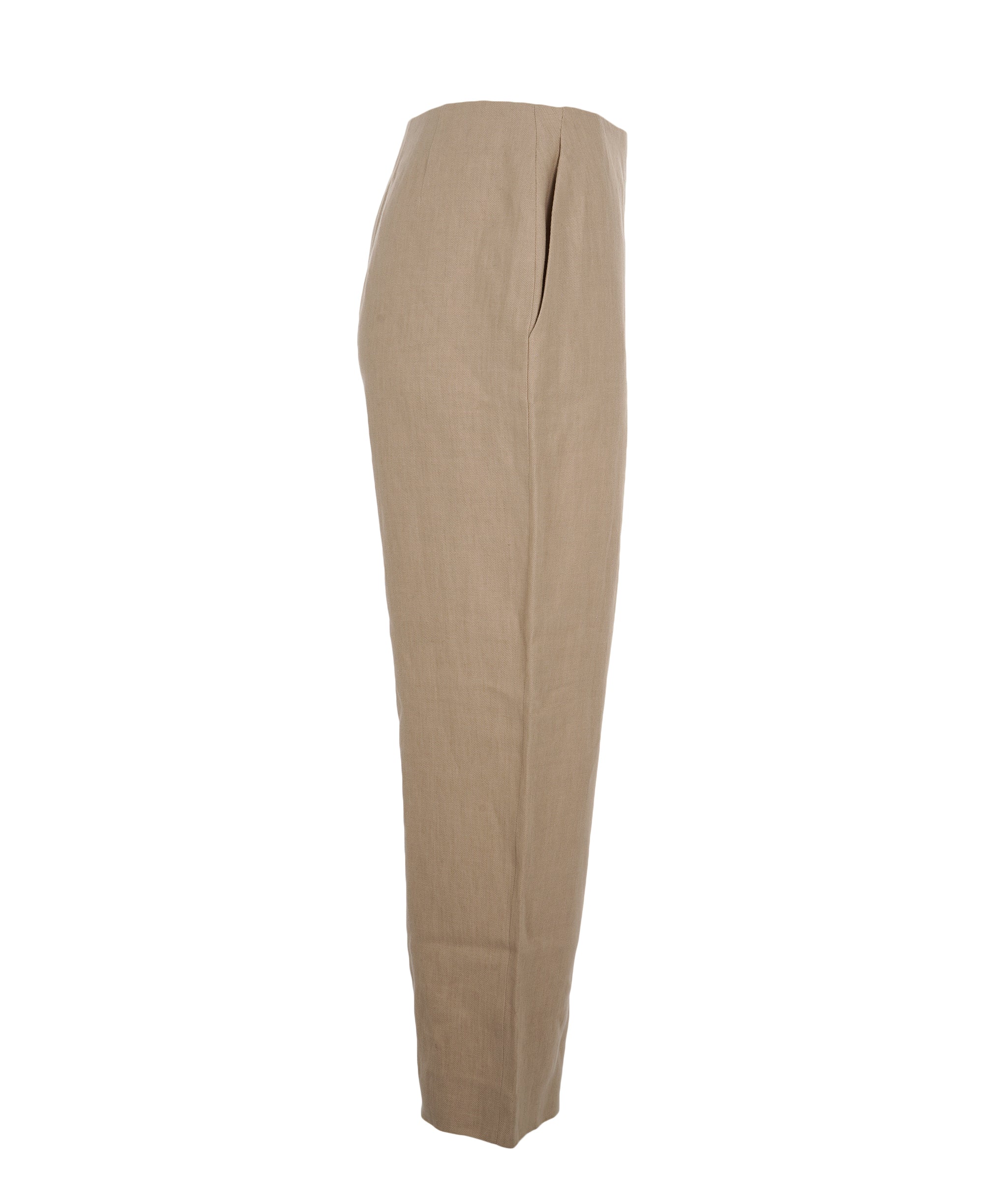 Hermès Hermes beige 100% linen trousers - AJC0900