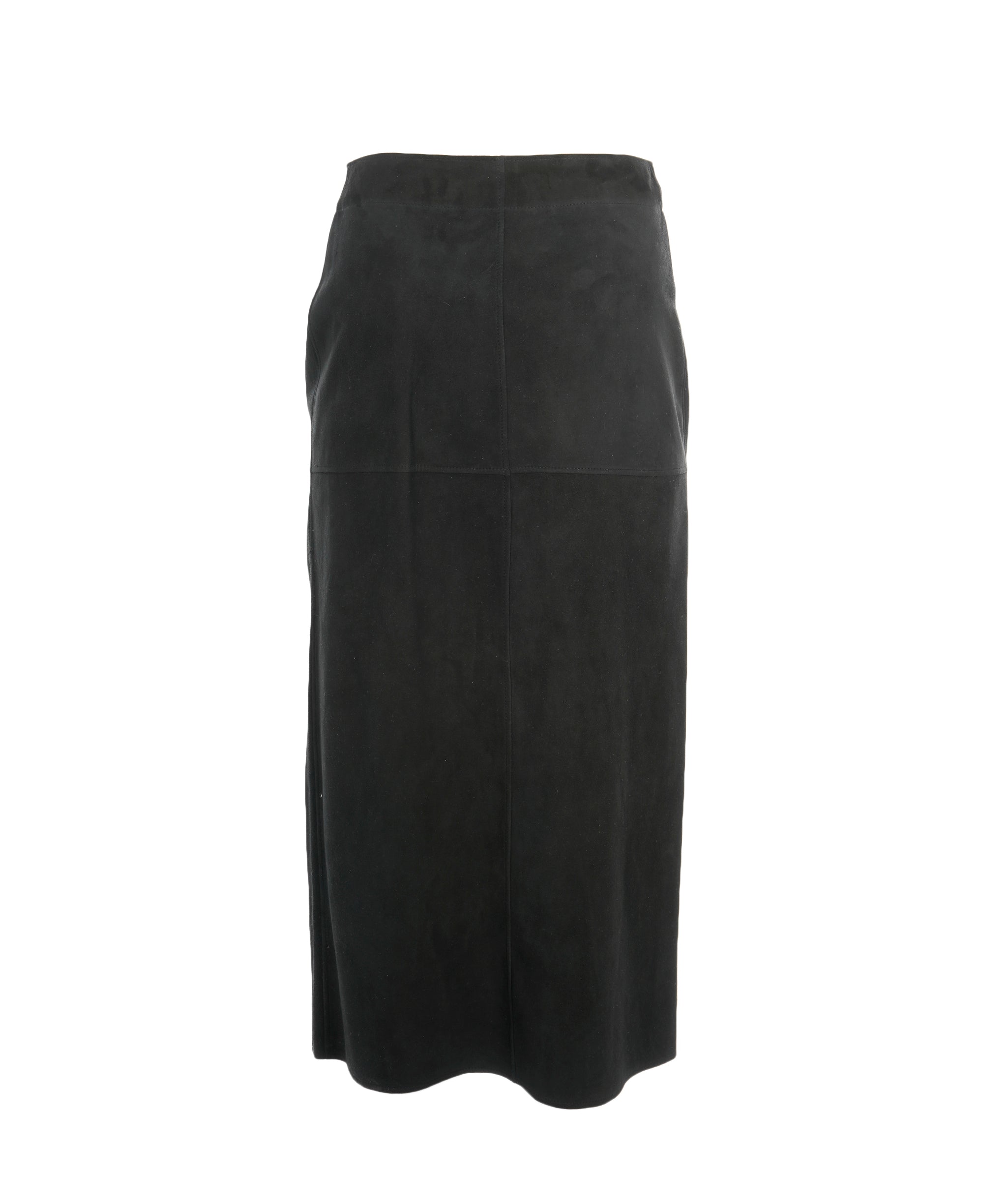 Hermès Hermes Black Suede Lambskin Mid Skirt  F40 AVC1955