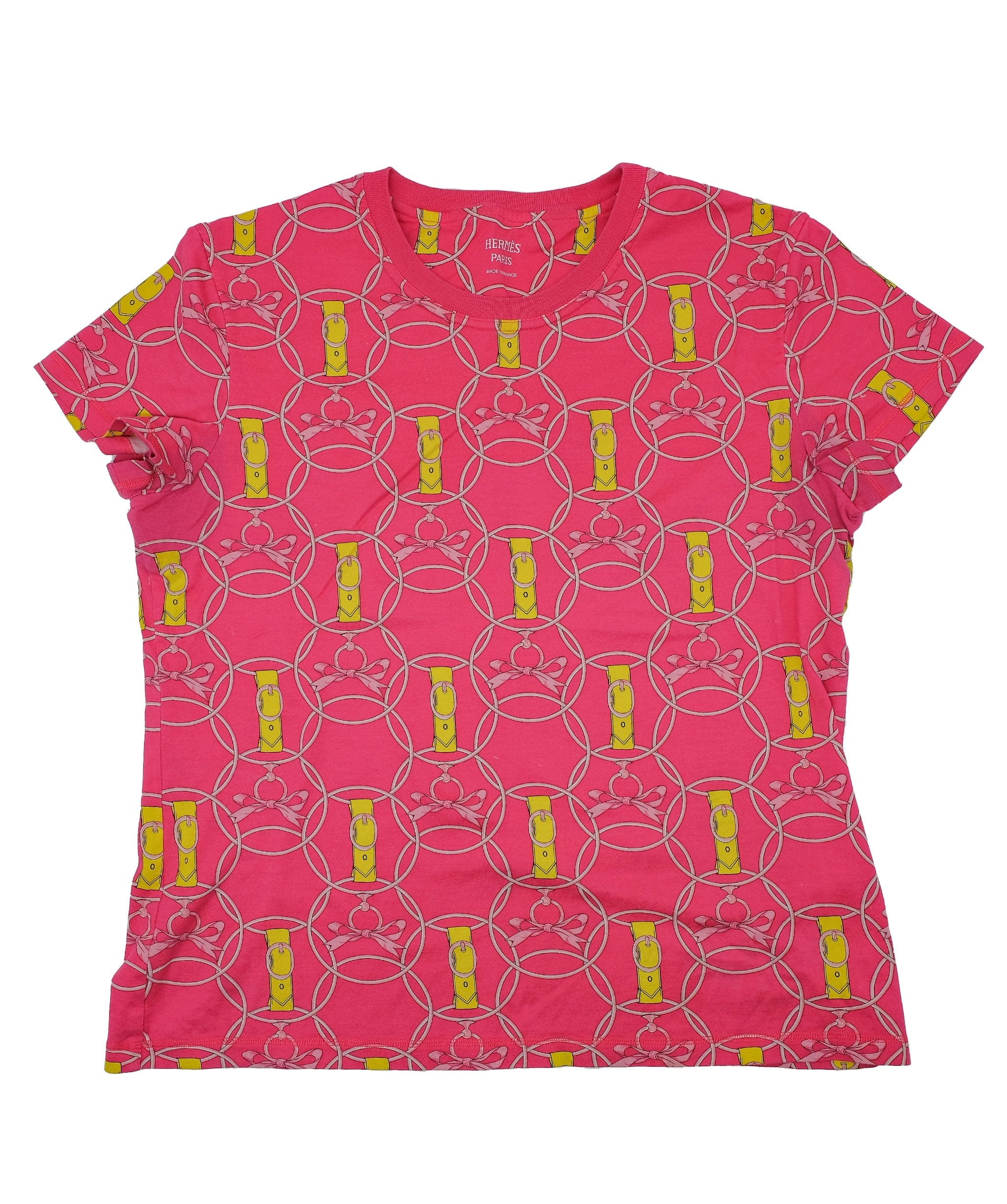 Hermès Hermes T- shirt pink printed RJC3187