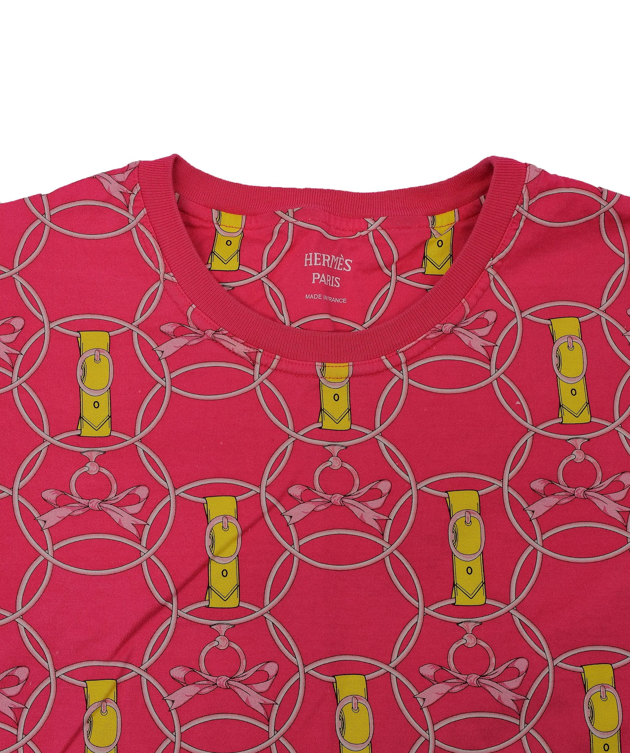 Hermès Hermes T- shirt pink printed RJC3187