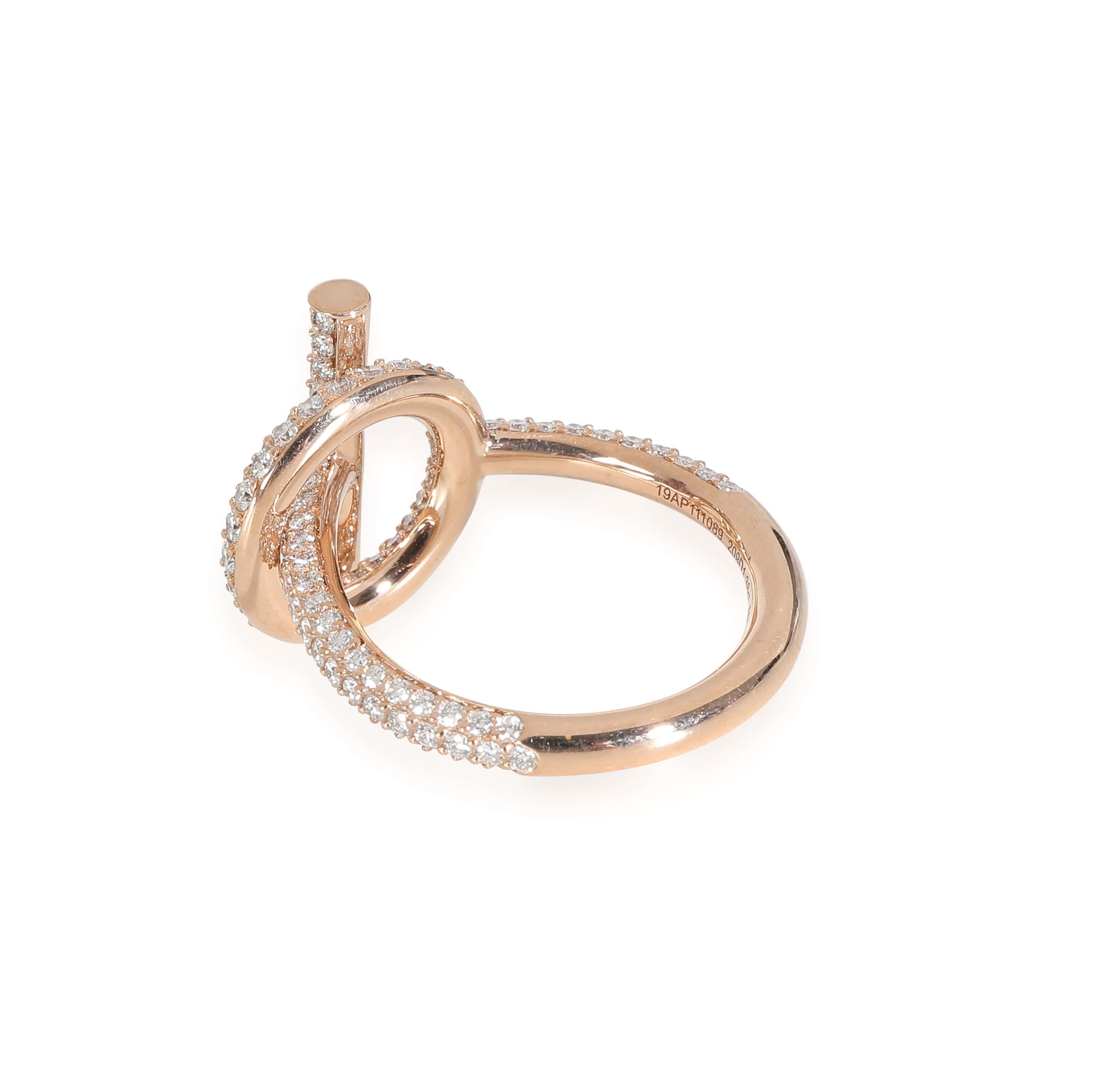 Hermès Hermes Echappee Ring in 18k Rose Gold 1.38 CTW