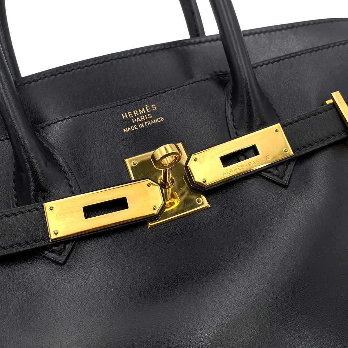 Hermes HERMES BIRKIN 30 BLACK BOXCALF HAND BAG □C 90245647