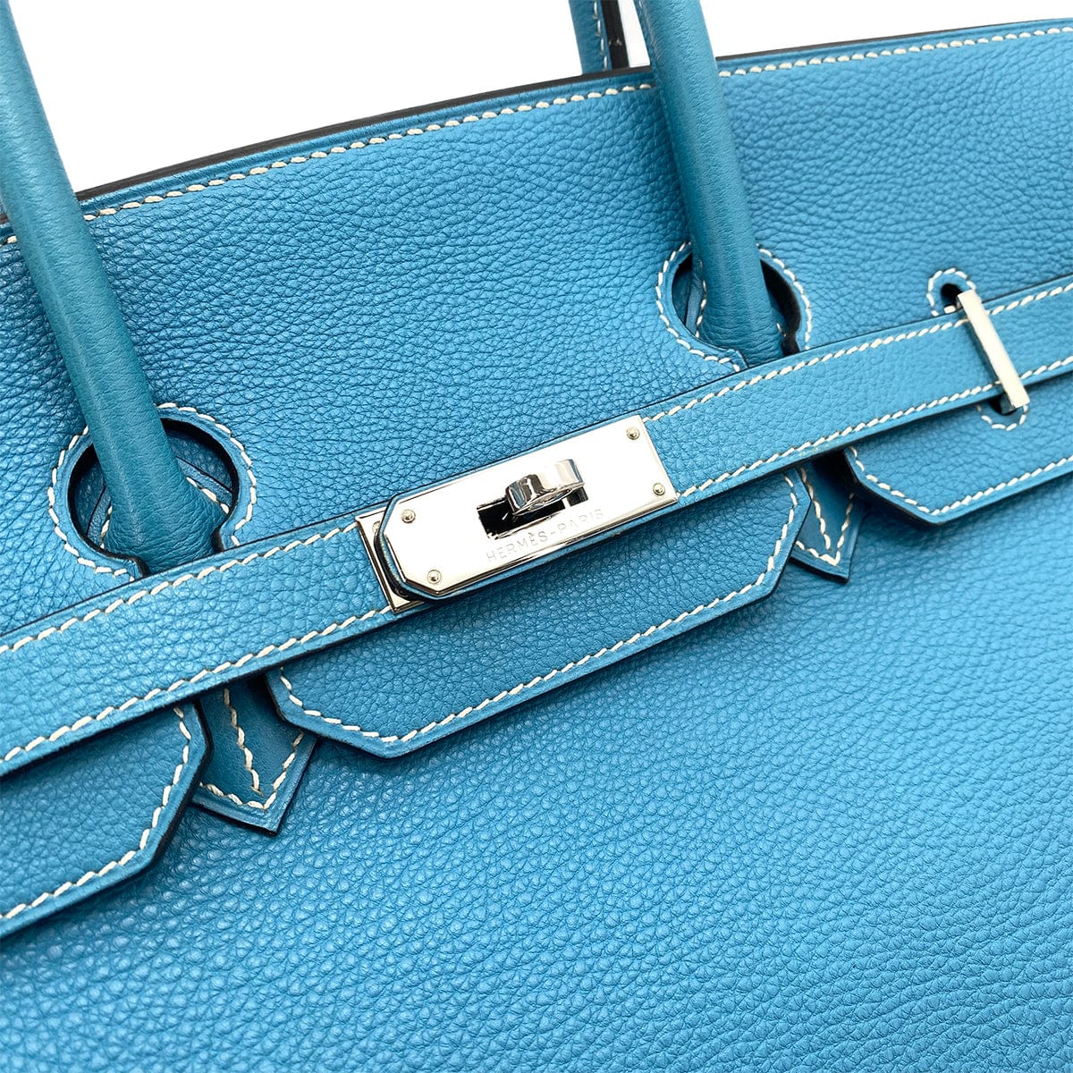 Hermes HERMES BIRKIN 35  BLUE JEAN TOGO HAND BAG □I SHW 90255859