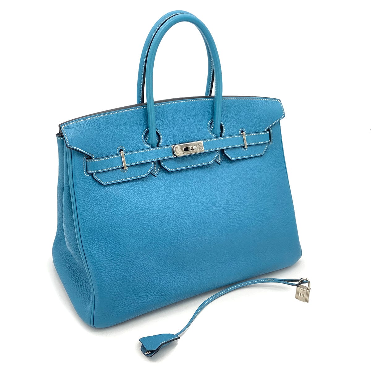 Hermes HERMES BIRKIN 35  BLUE JEAN TOGO HAND BAG □I SHW 90255859