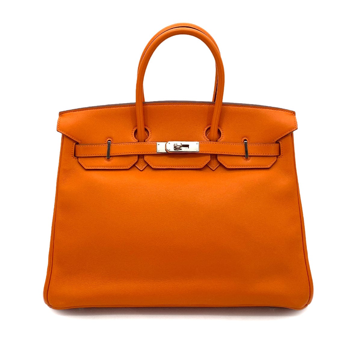 Hermes HERMES BIRKIN 35 ORANGE SWIFT HAND BAG □K SHW 90256412