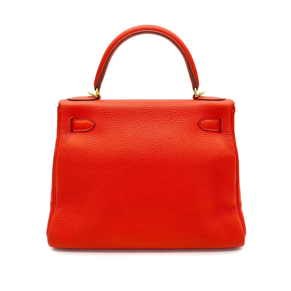 Hermes HERMES KELLY 28 RETOURNE ROUGE TOMATE TAURILLON CLEMENCE HAND SHOULDER BAG X GHW 90256406