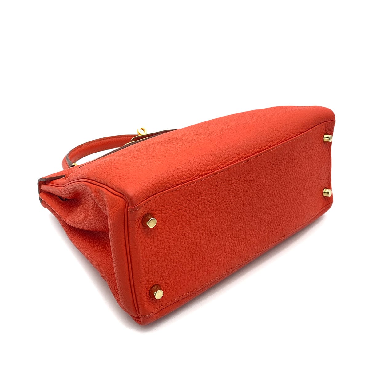 Hermes HERMES KELLY 28 RETOURNE ROUGE TOMATE TAURILLON CLEMENCE HAND SHOULDER BAG X GHW 90256406