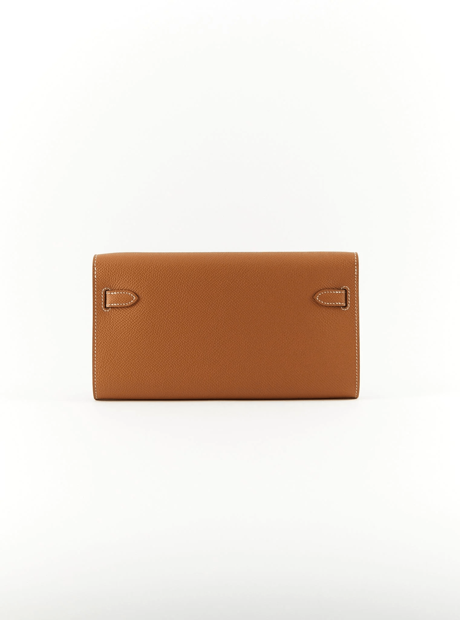 Hermès HERMÈS KELLY TO GO WALLET TOFFEE Epsom Leather with Gold Hardware