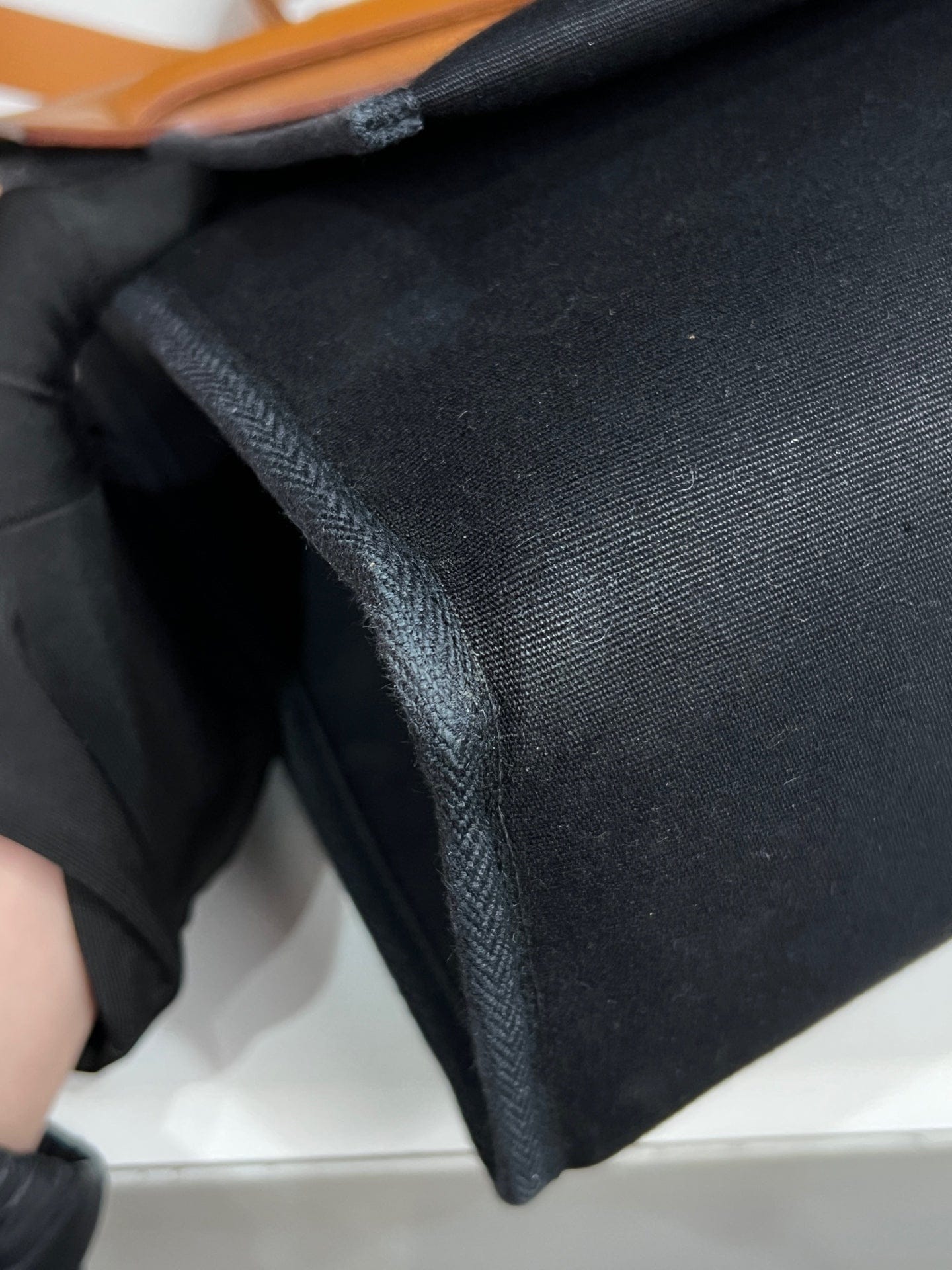 Iconn Boutique Hermès Herbag 31 Black Canvas Tan Leather Silver Hardware G Stamp