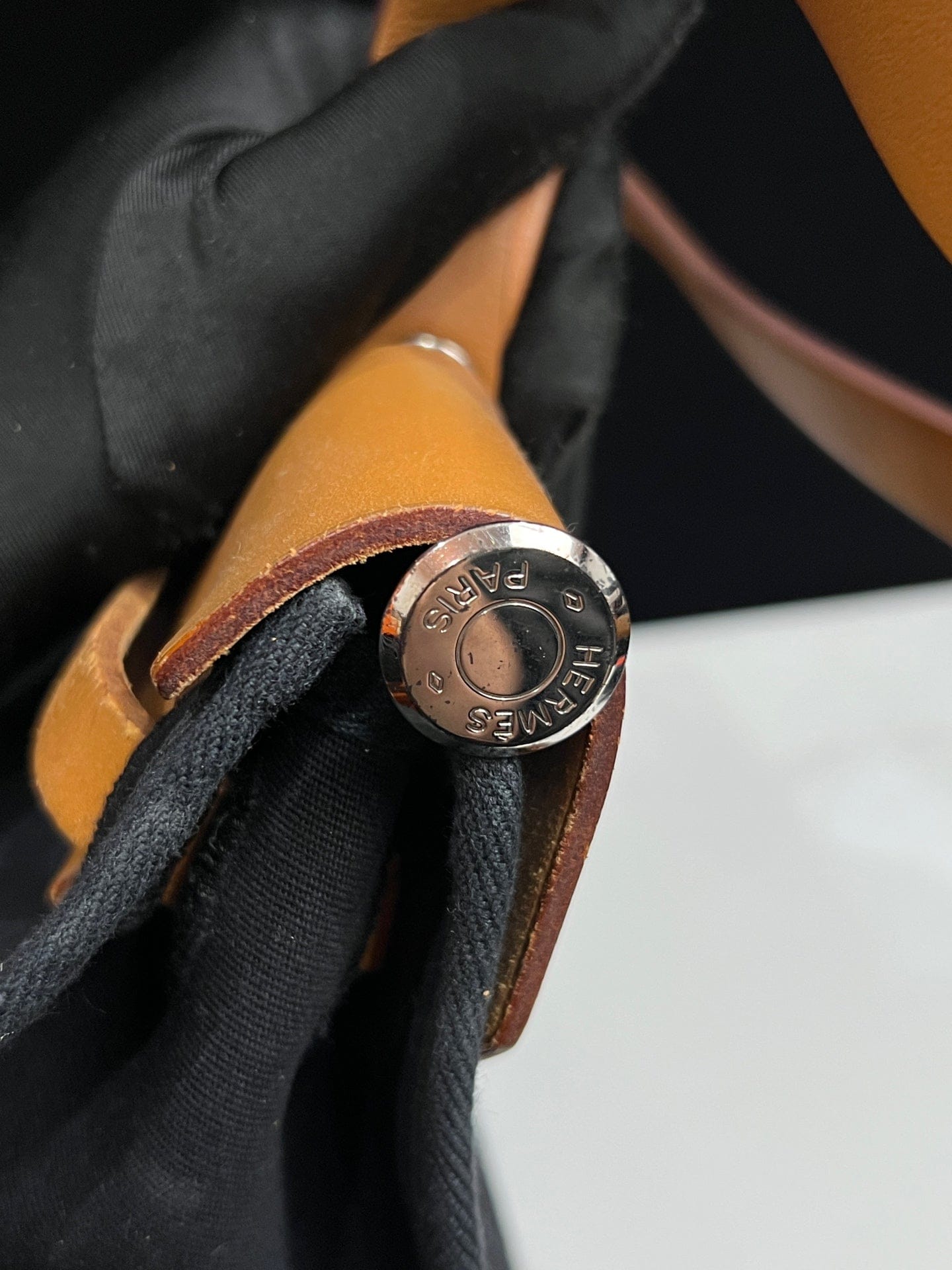 Iconn Boutique Hermès Herbag 31 Black Canvas Tan Leather Silver Hardware G Stamp