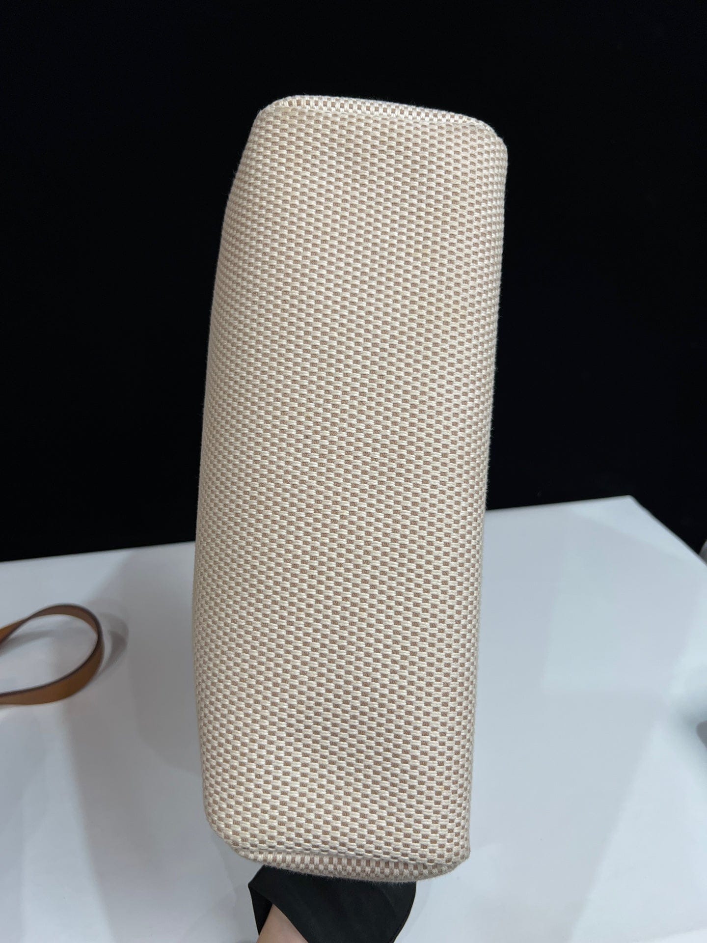 Iconn Boutique Hermès Herbag 31 Black Canvas Tan Leather Silver Hardware G Stamp