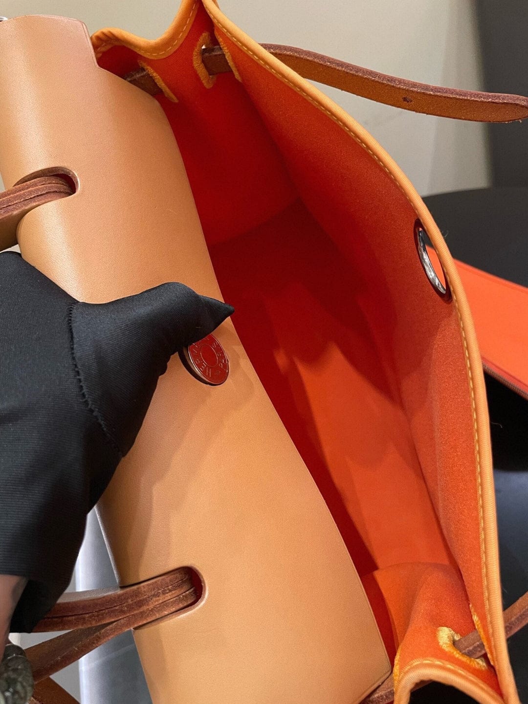 Iconn Boutique Hermès Herbag 31cm Soleil Yellow with Orange Interior Stamp Q