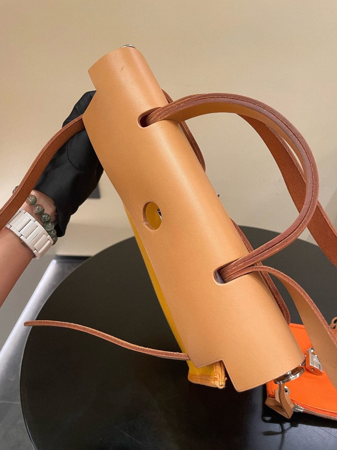 Iconn Boutique Hermès Herbag 31cm Soleil Yellow with Orange Interior Stamp Q