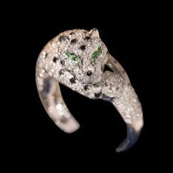 1.66ct White Diamond Panther Ring