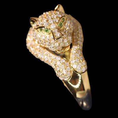 1.76ct White Diamond Panther Ring