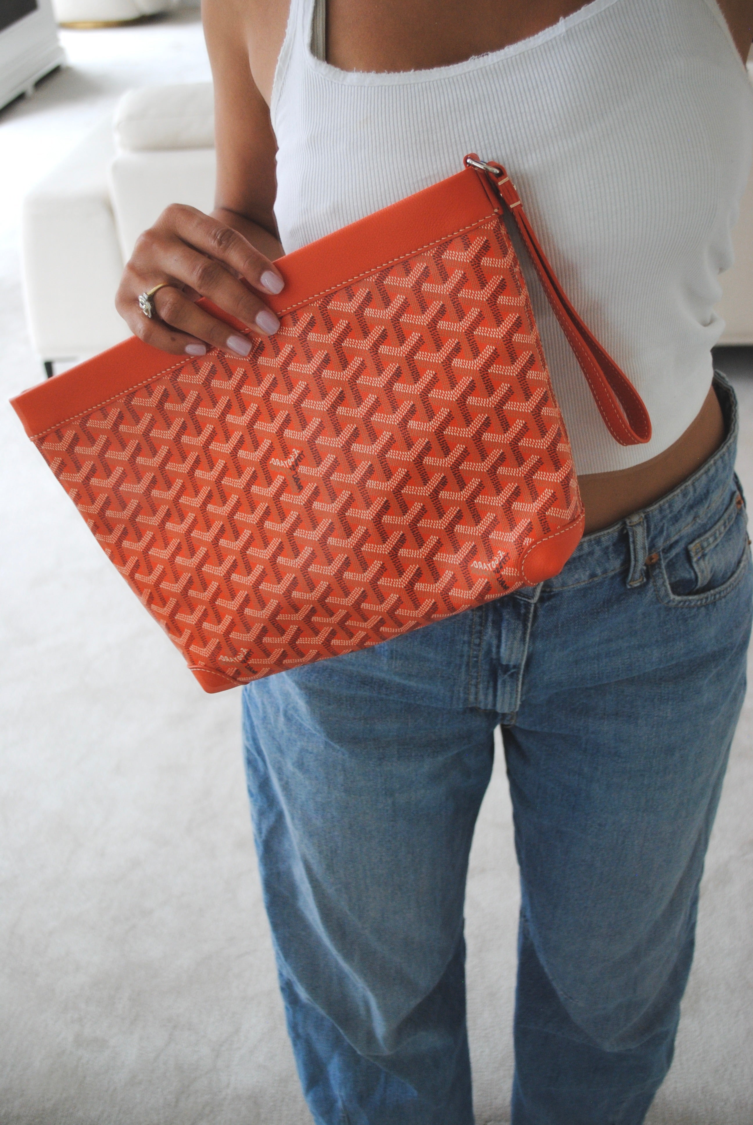 GOYARD Conti Pouch in Orange