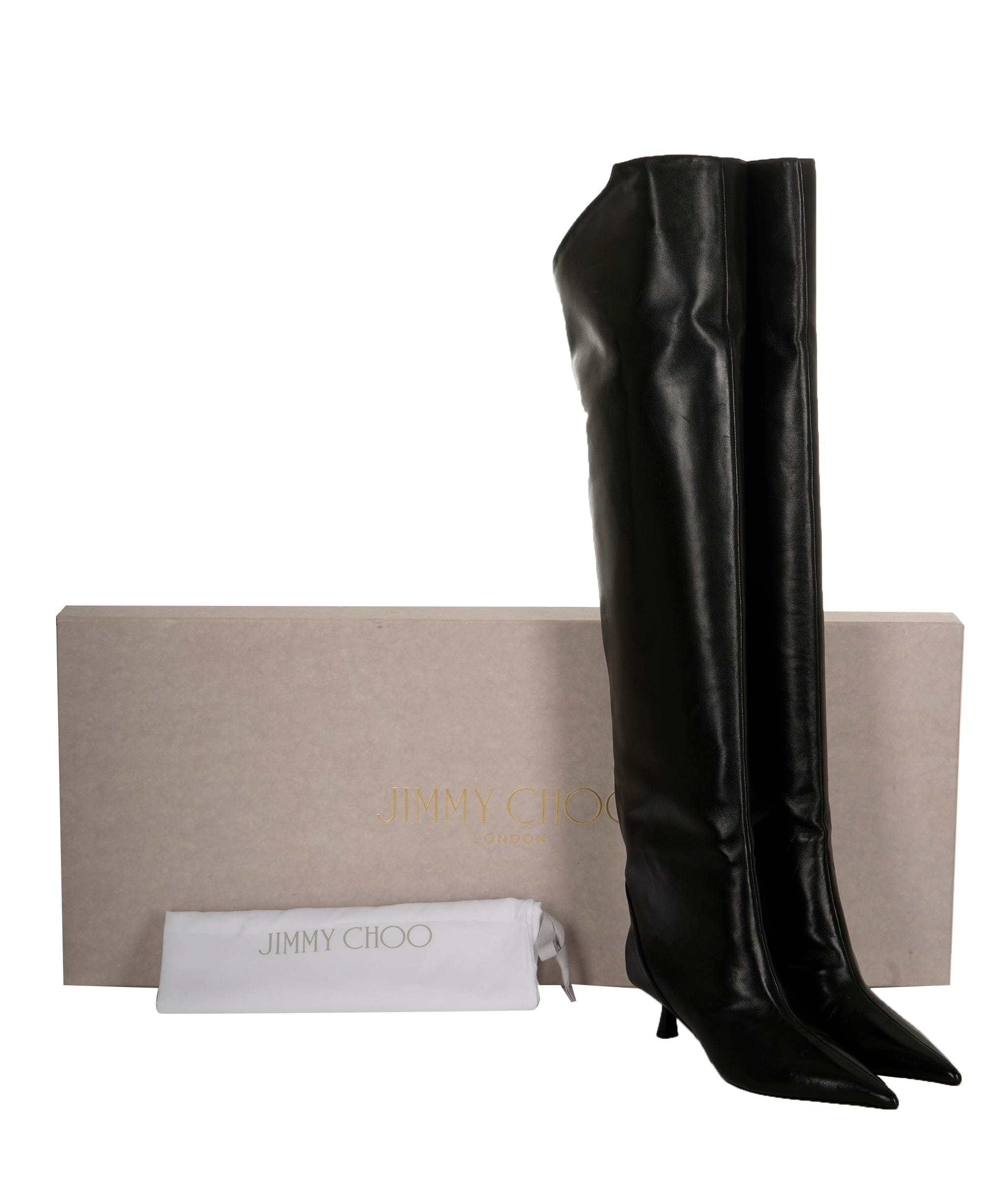 Jimmy Choo Jimmy Choo leather thigh high boots 39.5 black  AVC1728