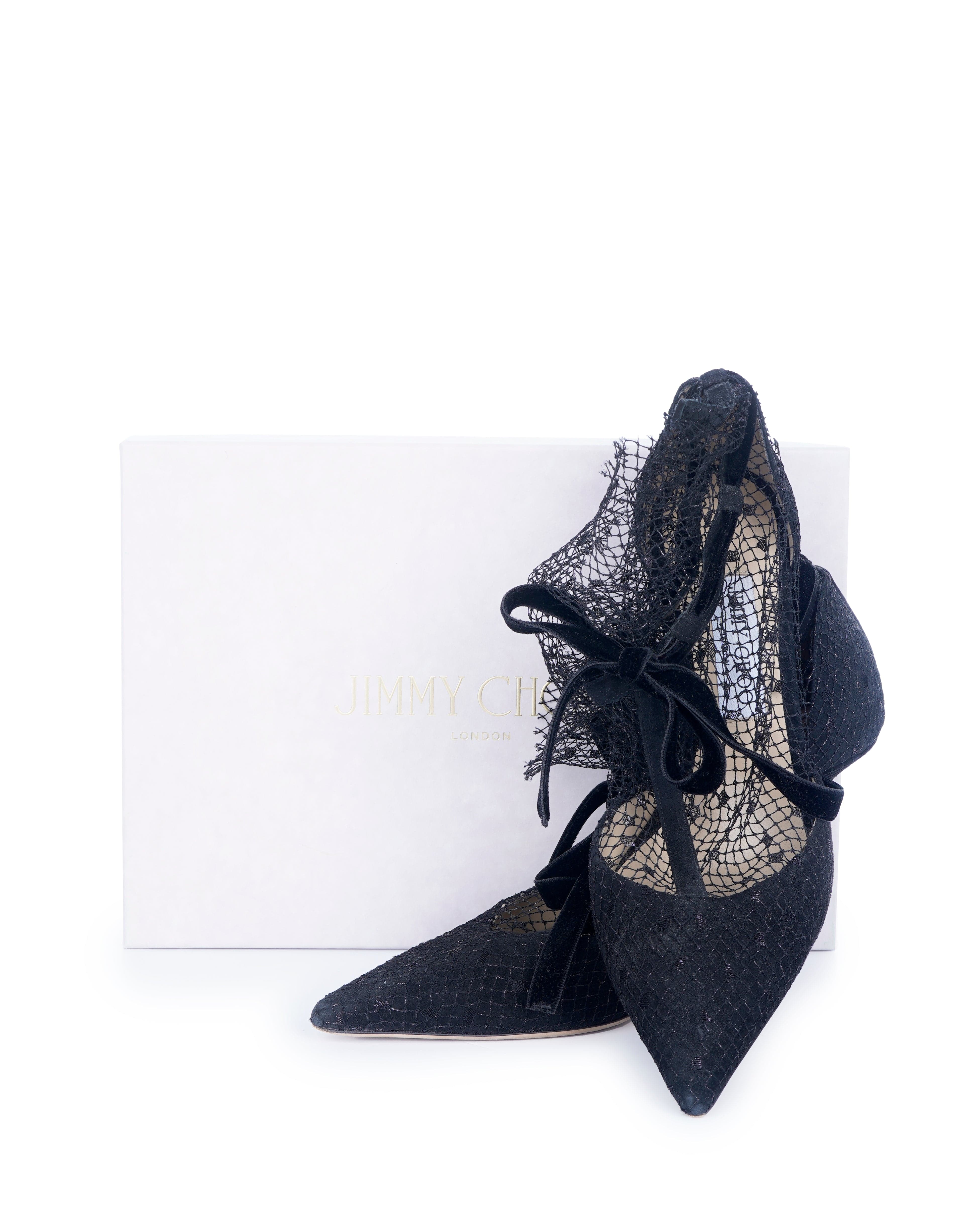 Jimmy Choo Jimmy Choo Black Lace Heels  ALC1515