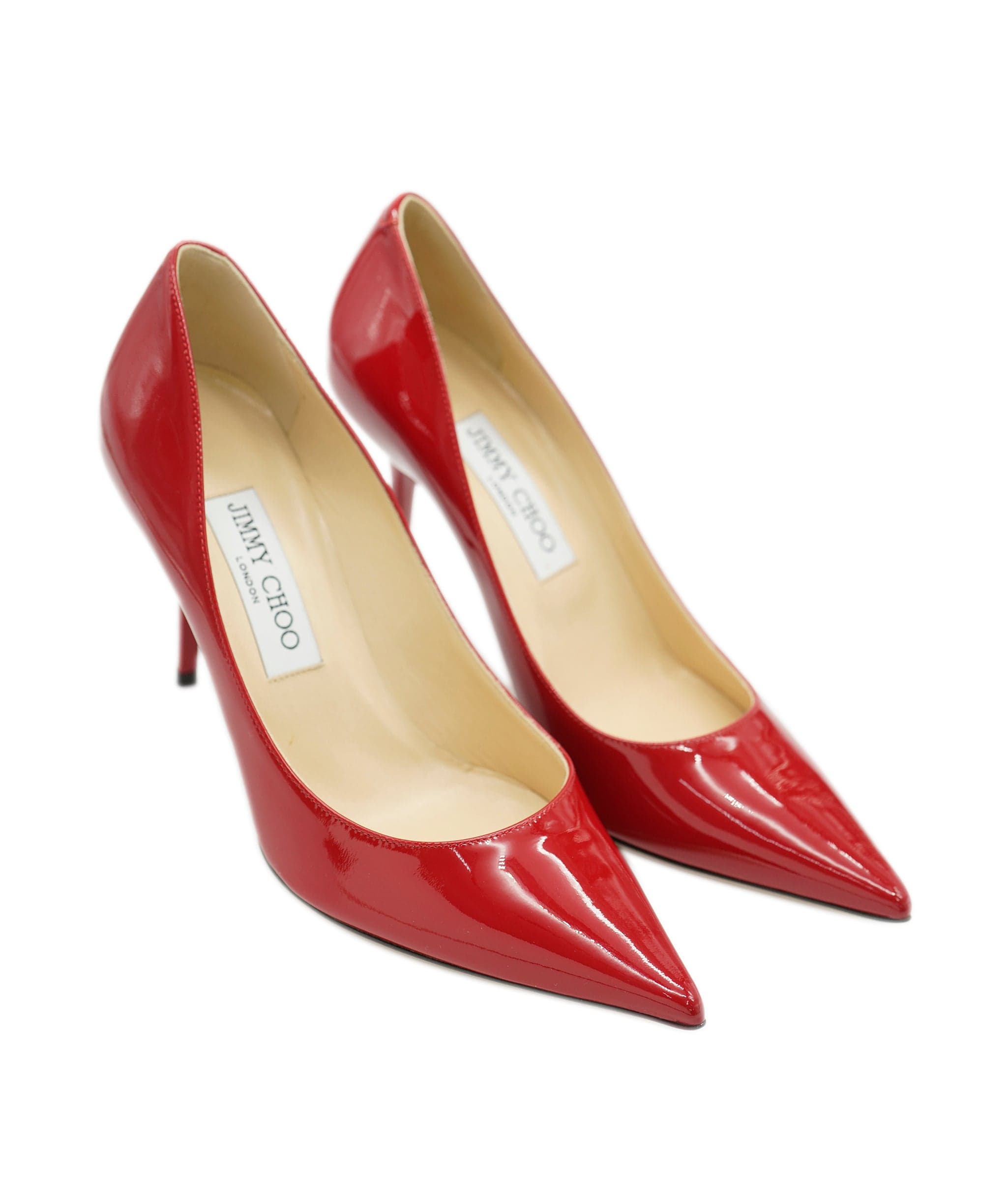 Jimmy Choo Jimmy choo red patent point toe heels size 37.5 - AJC0644