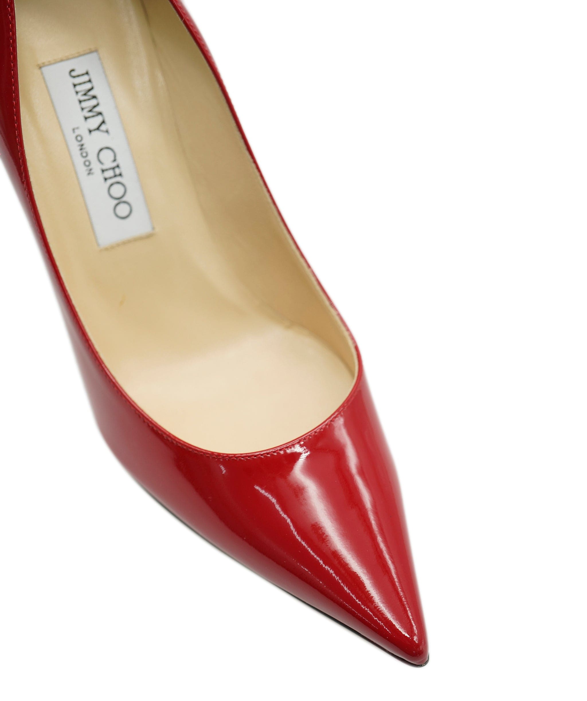 Jimmy Choo Jimmy choo red patent point toe heels size 37.5 - AJC0644