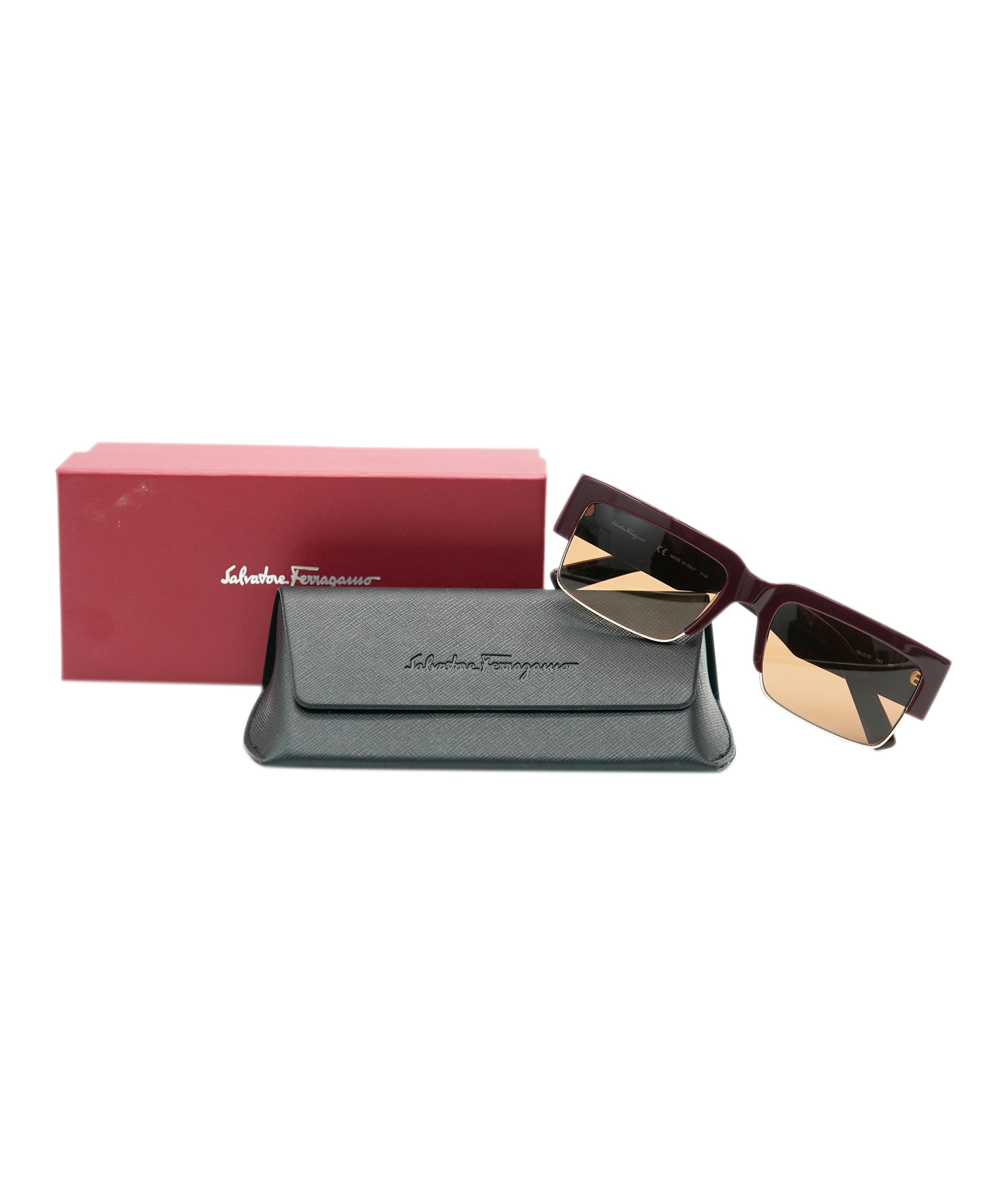 Ferragamo vintage burgundy sunglasses ABL0015