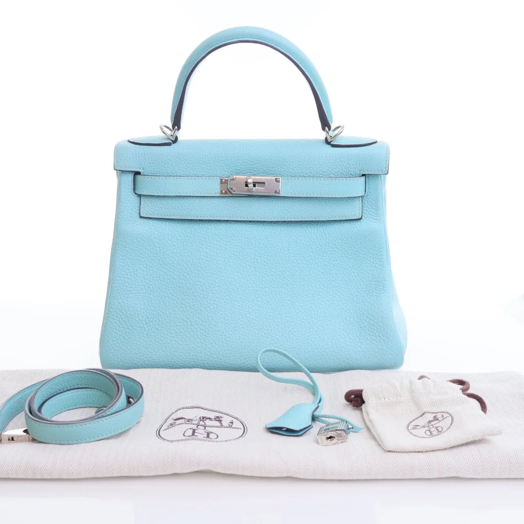 Hermes Bleu Atoll Kelly 28