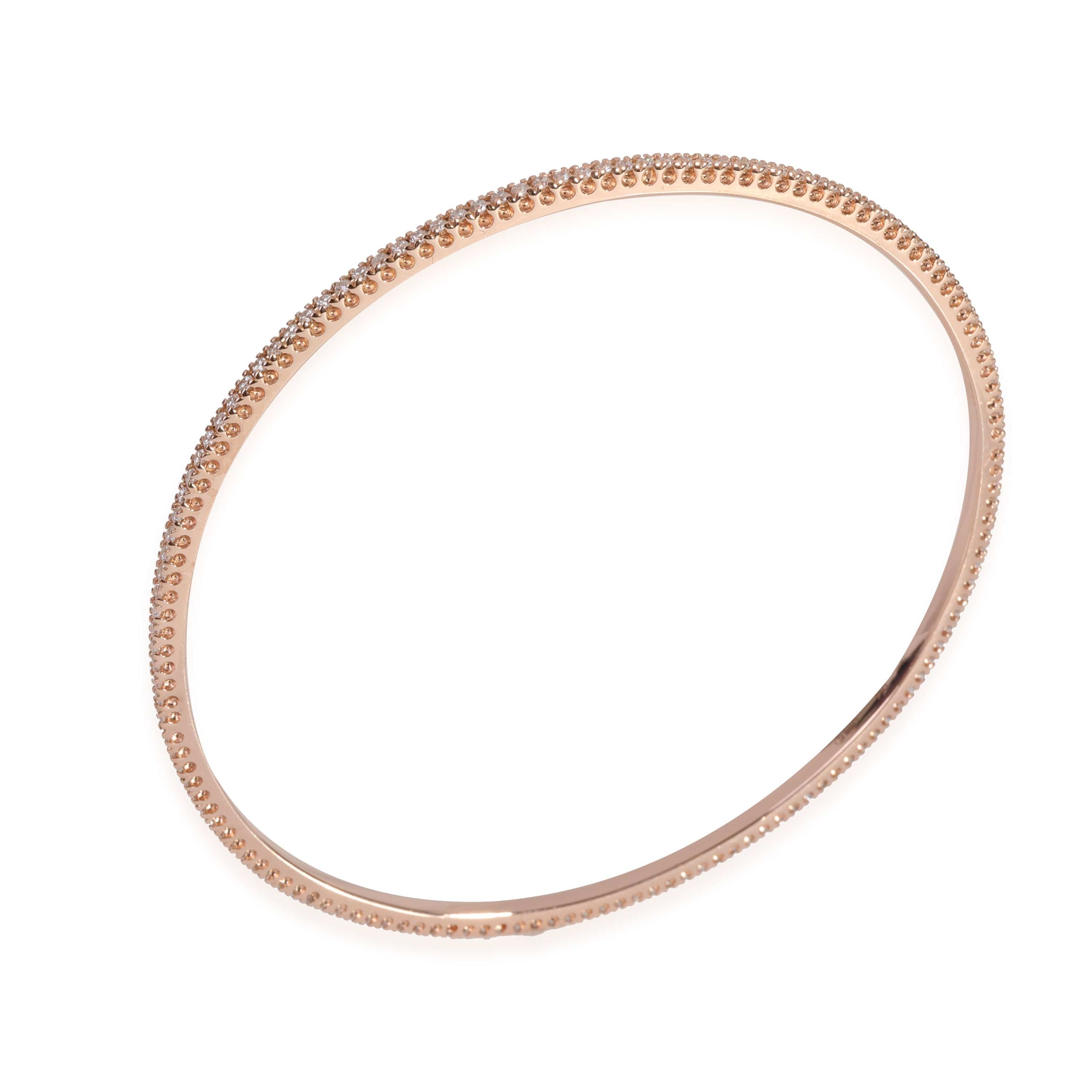 La Reina La Reina Diamond Bangle in 18k Rose Gold 1 CTW