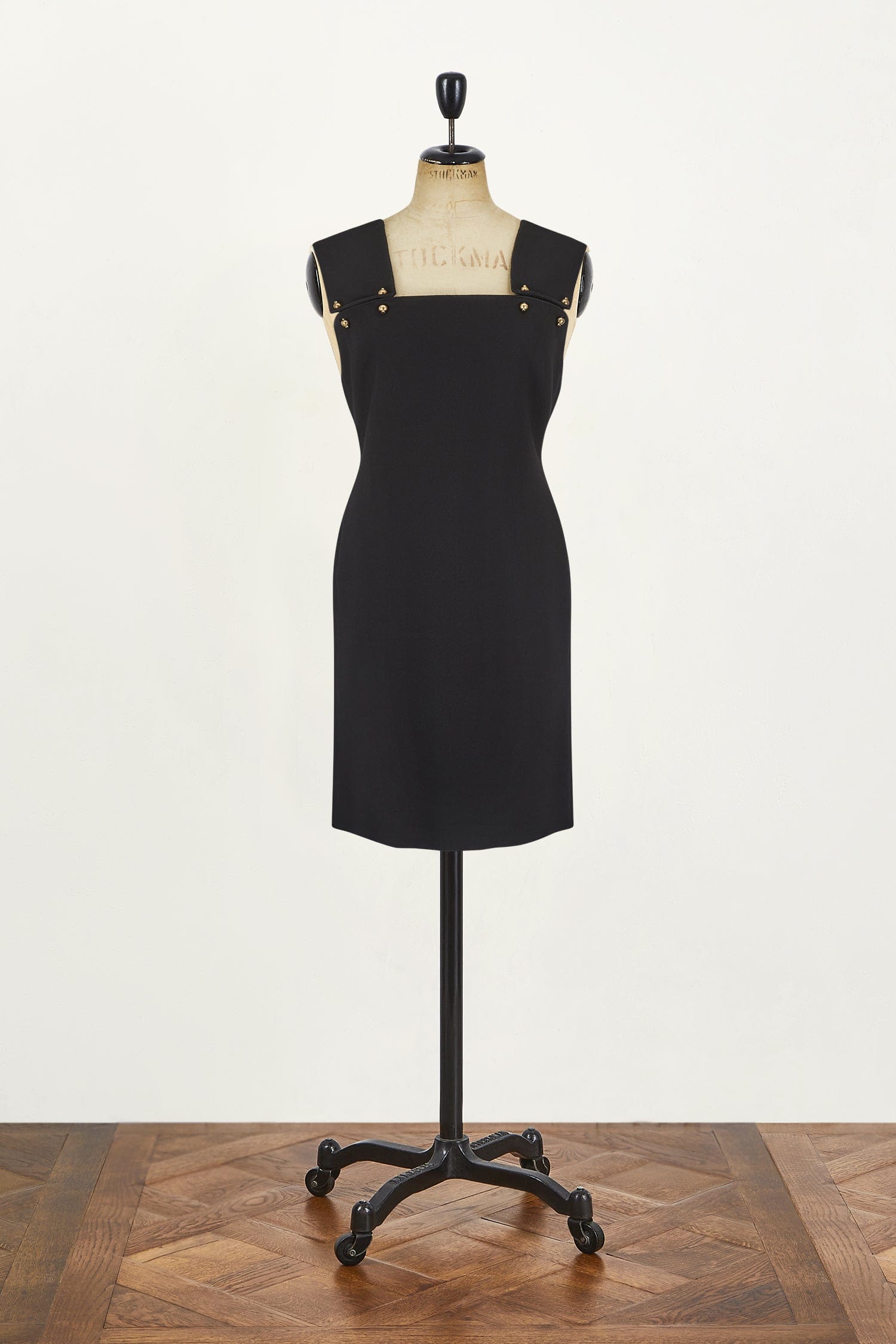 Lanvin Lanvin Little Black Dress with Bold Bronze Hardware Details AGC1570