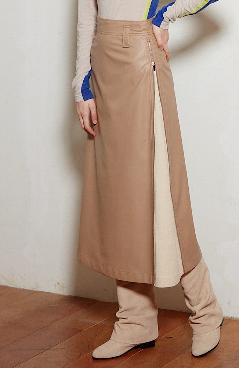 LIE SANGBONG MAXI SKIRT WITH SIZE ZIPPERS