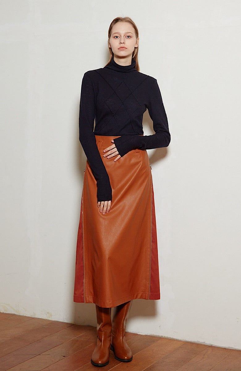 LIE SANGBONG MAXI SKIRT WITH SIZE ZIPPERS