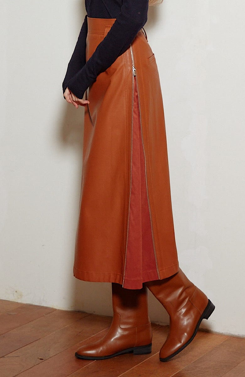 LIE SANGBONG MAXI SKIRT WITH SIZE ZIPPERS