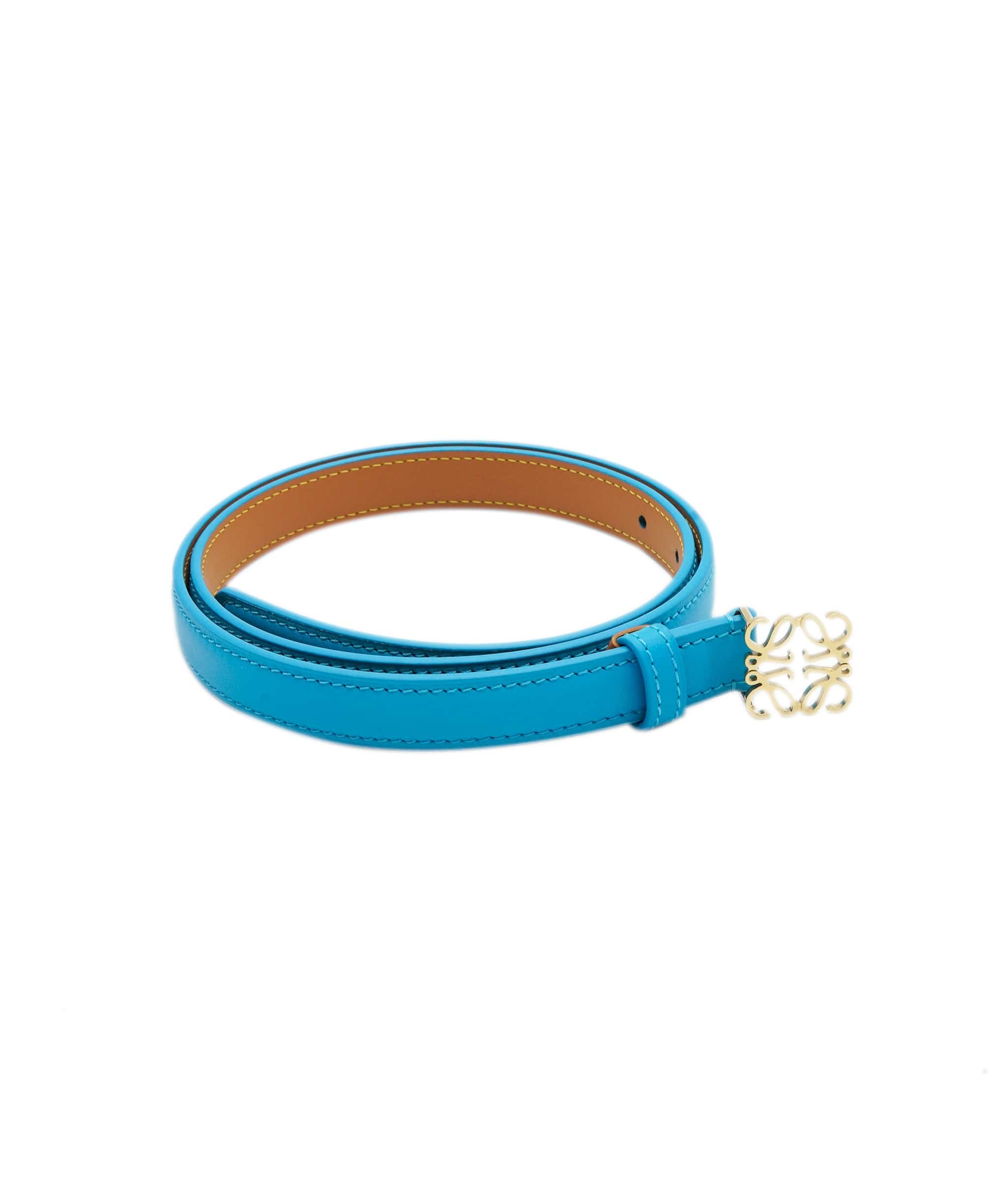 Loewe Loewe Thin Belt 'Loewe' logo buckle BLUE size 85 AVL1340