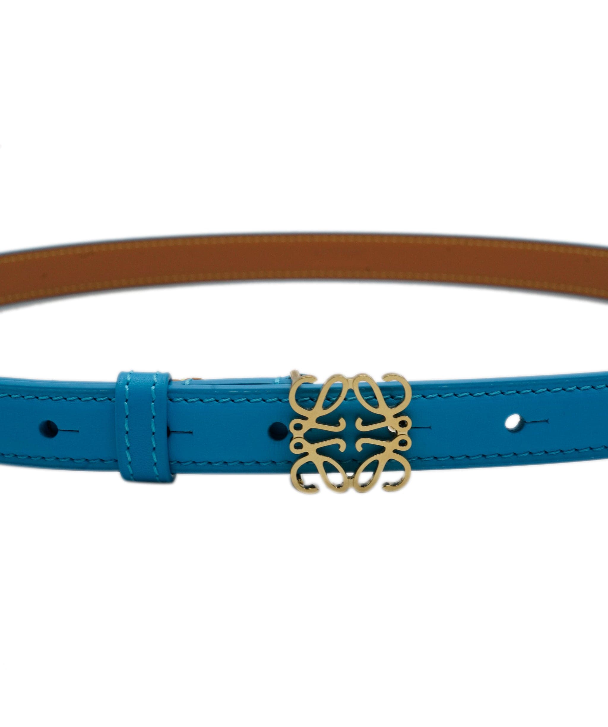 Loewe Loewe Thin Belt 'Loewe' logo buckle BLUE size 85 AVL1340