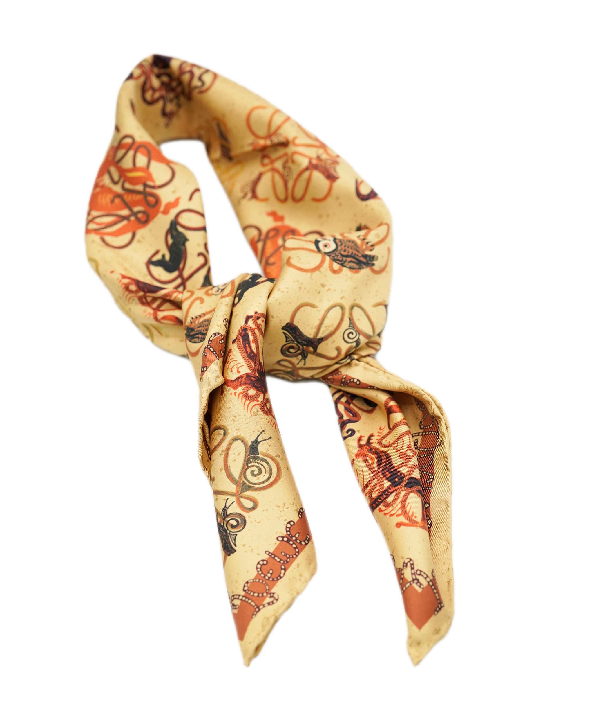 Loewe Loewe Brown Animal 90 x 90 scarf AVL1520