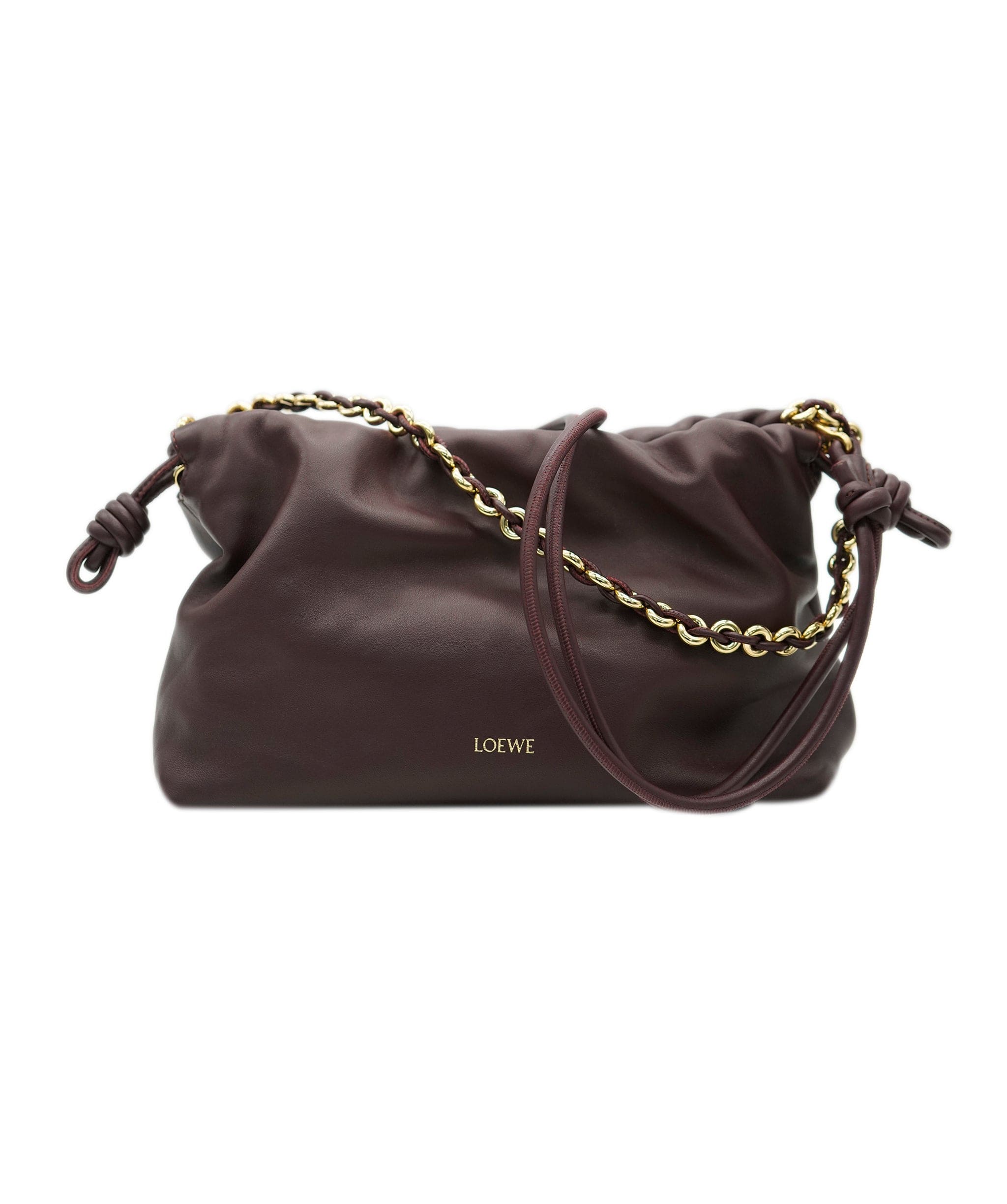 Loewe Loewe Burgundy Nappa Lambskin Medium Flamenco Bag ALL0832