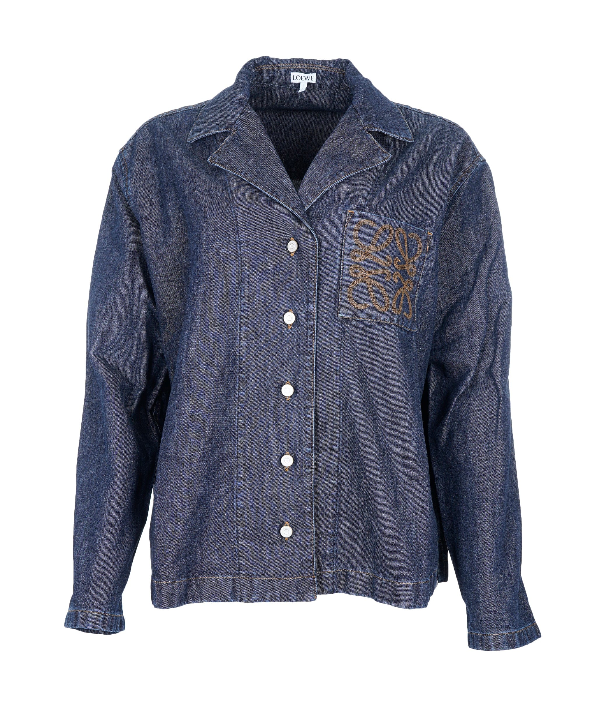 Loewe Loewe Anagram-embroidered denim jacket ASL9649