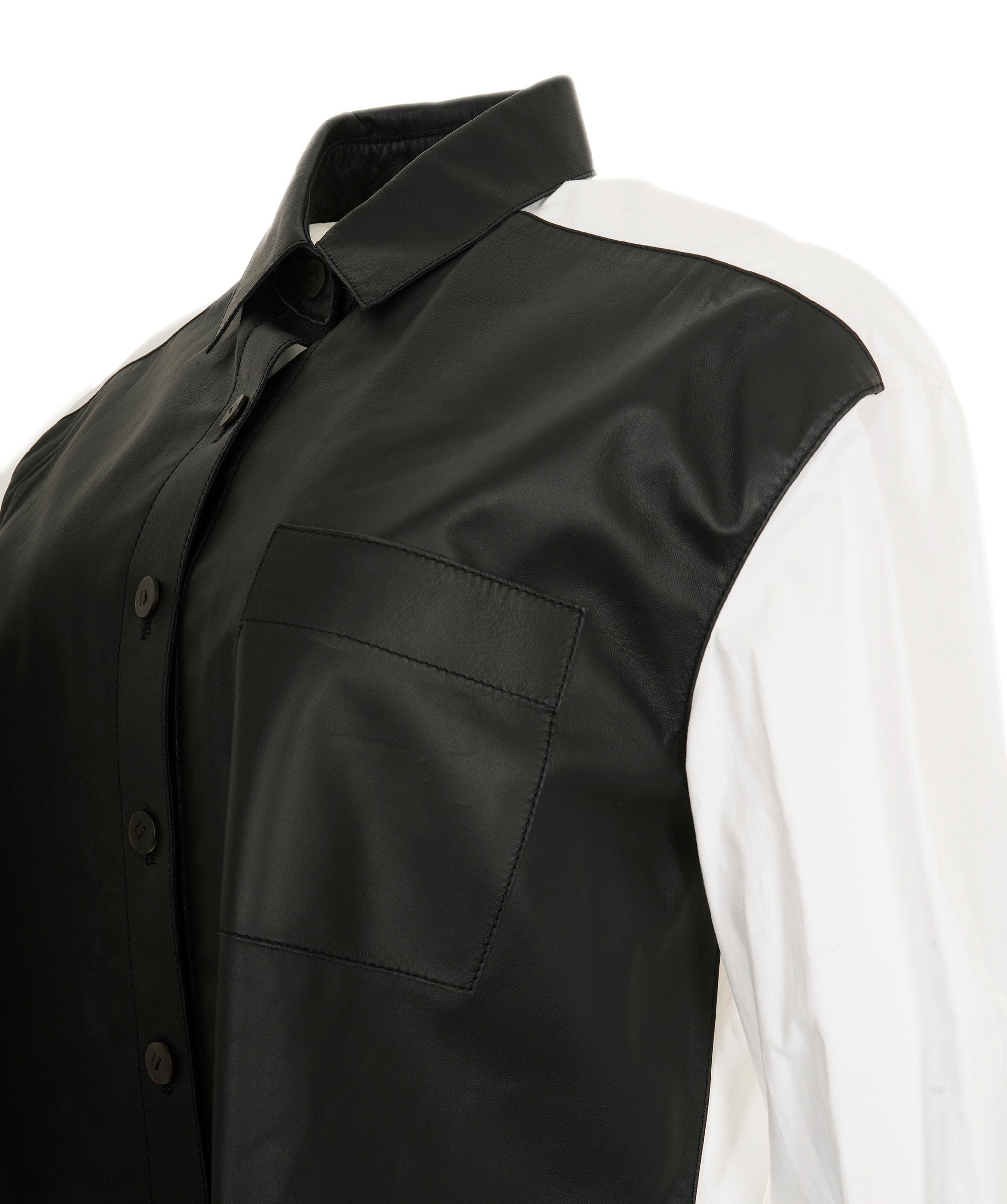 Loewe Loewe bi black & white leather shirt - AJC0418