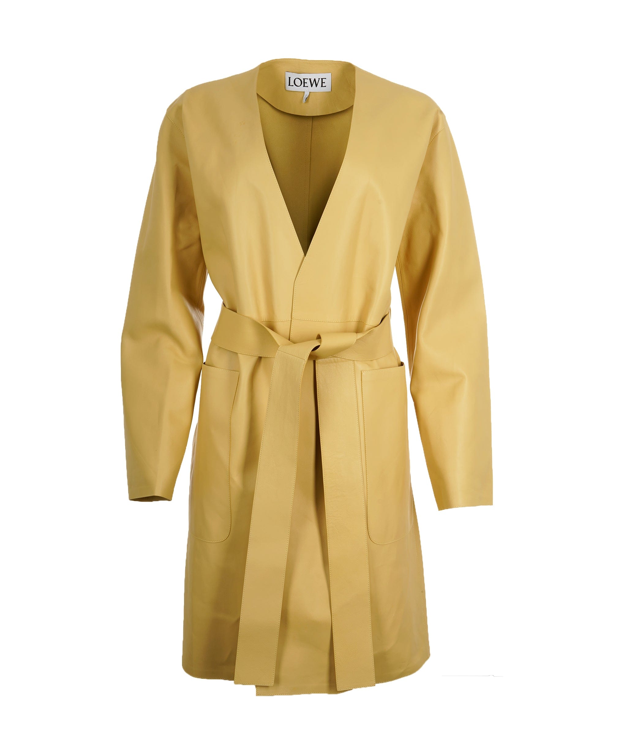 Loewe loewe leather yellow trench  AVC1731