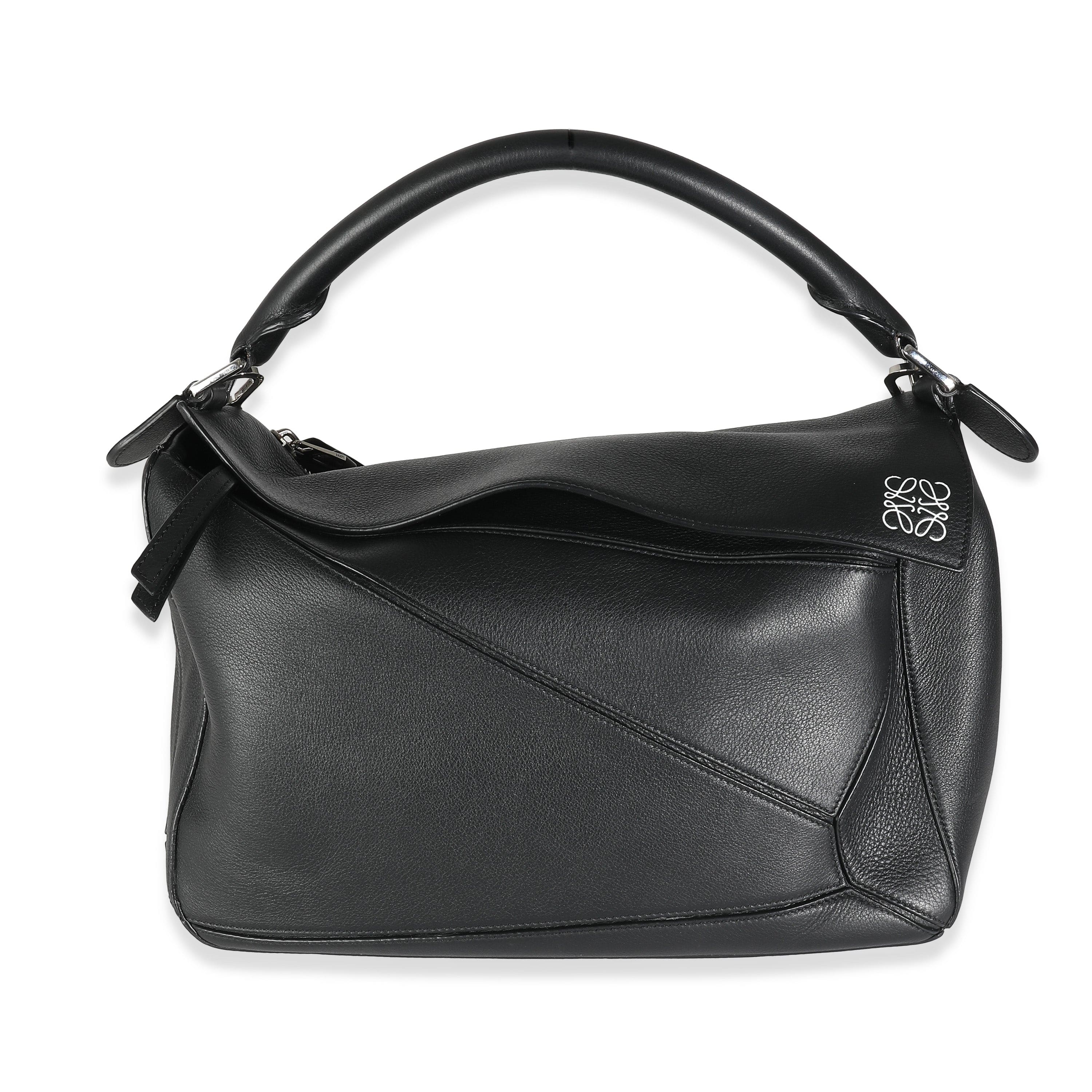 Loewe Loewe Black Calfskin Large Puzzle Bag