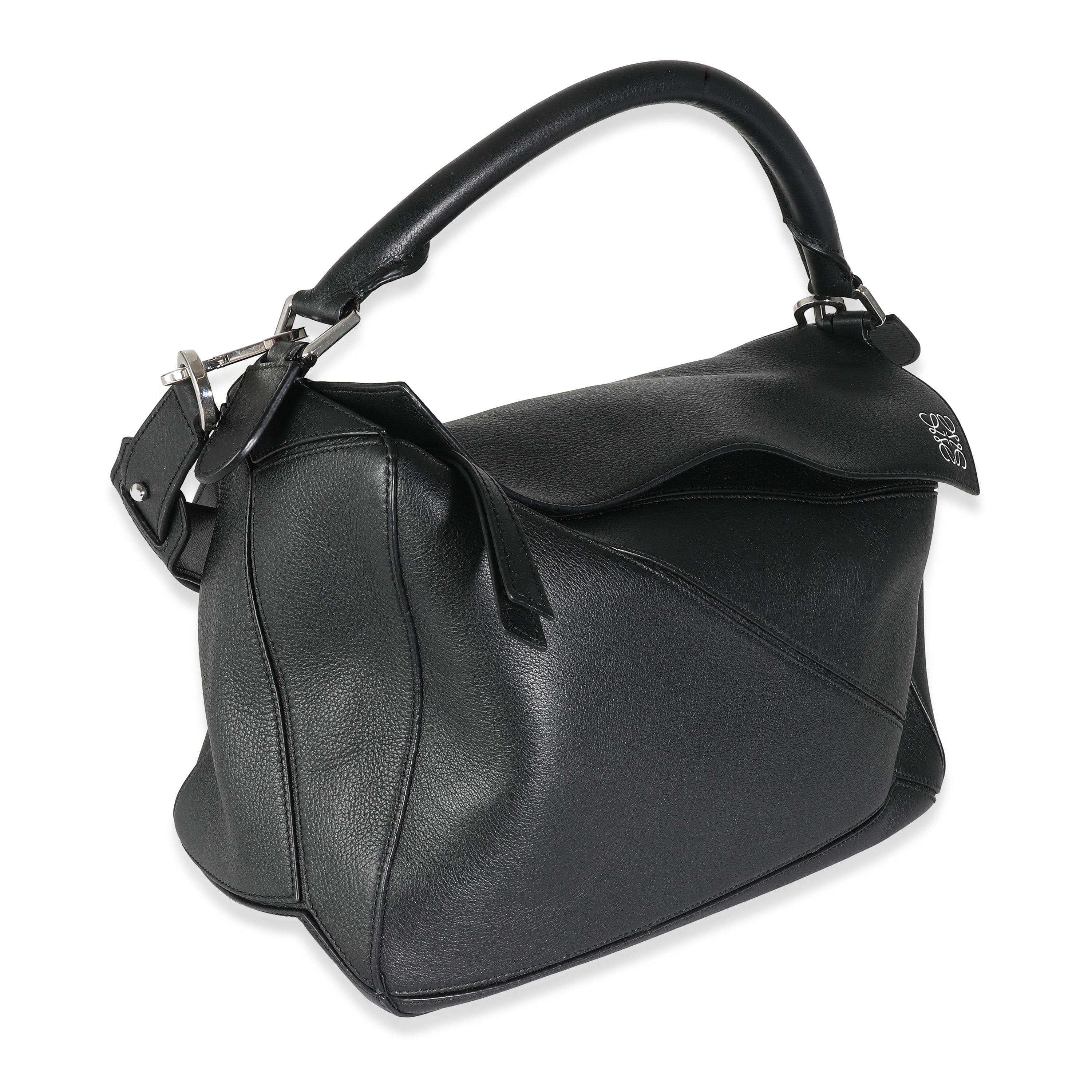 Loewe Loewe Black Calfskin Large Puzzle Bag