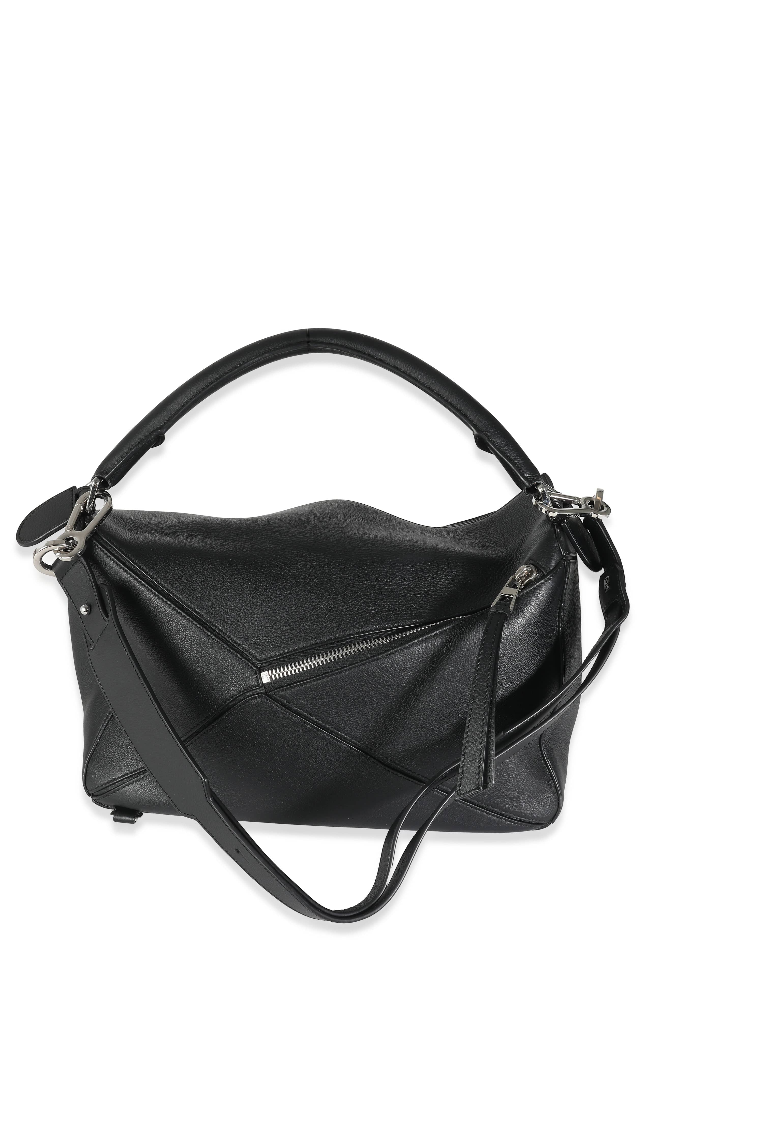 Loewe Loewe Black Calfskin Large Puzzle Bag