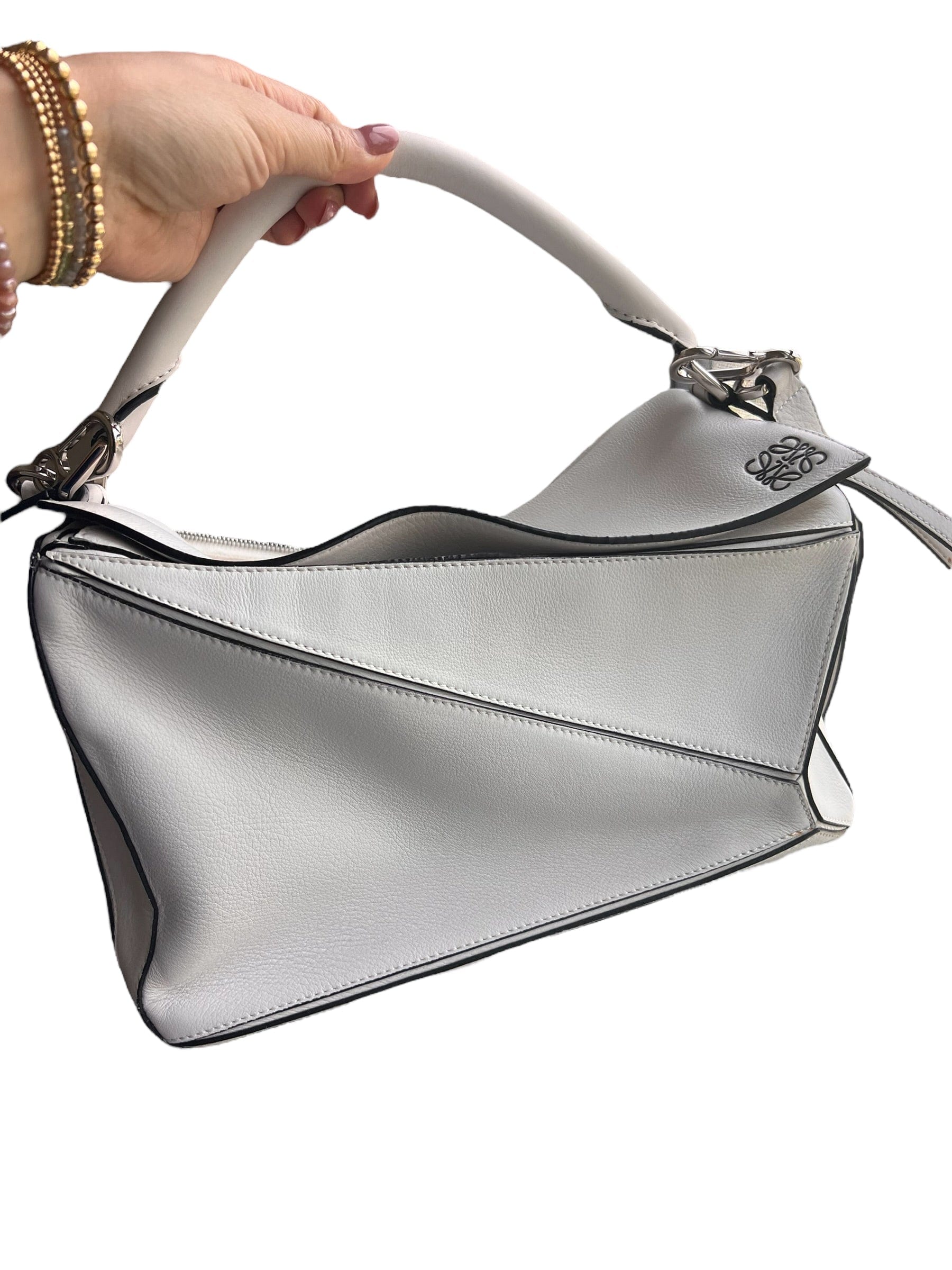 Loewe Loewe White Medium Puzzle Bag