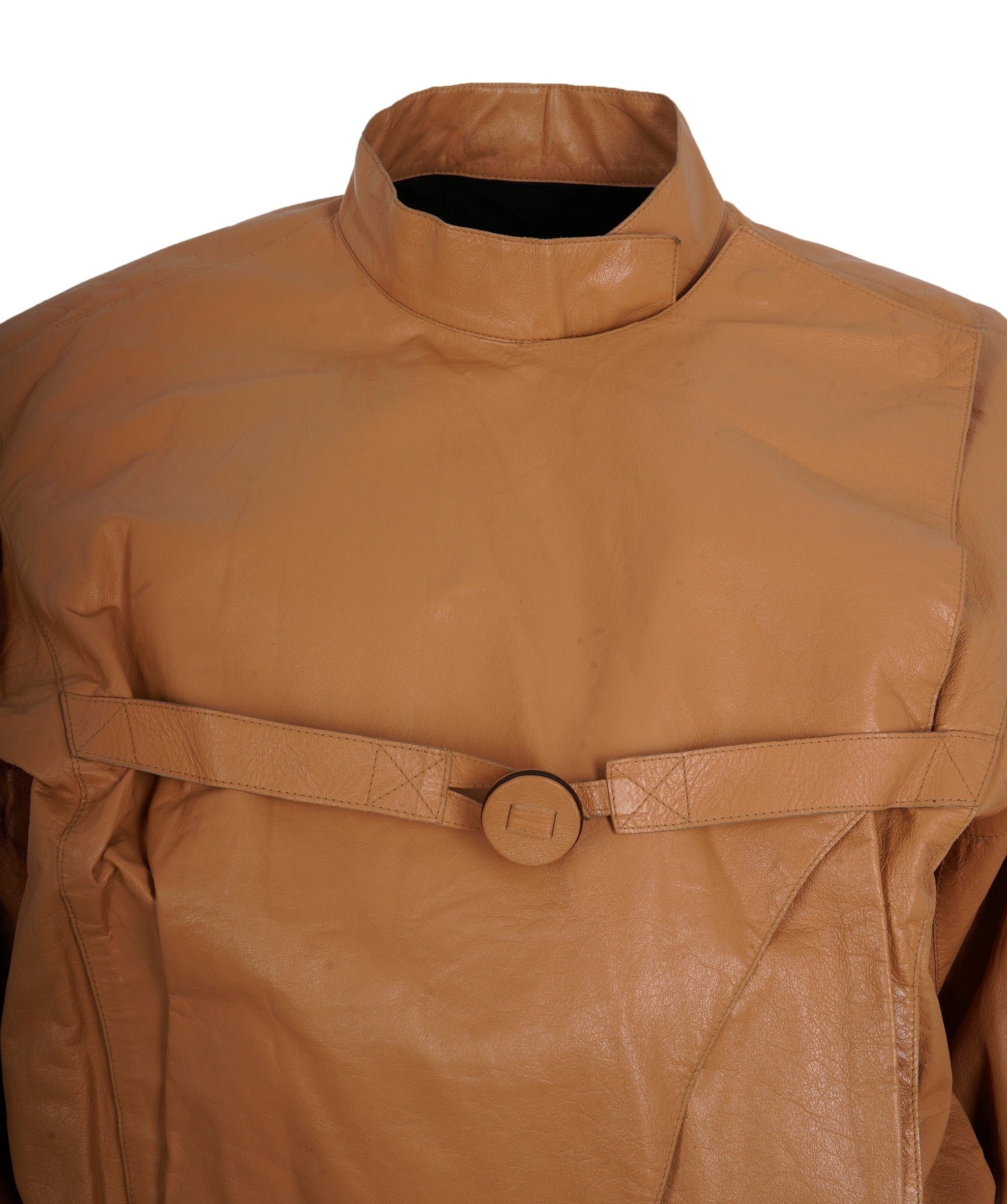 Loewe Loewe Tan Bomber Style Leather Jacket  ALL0576