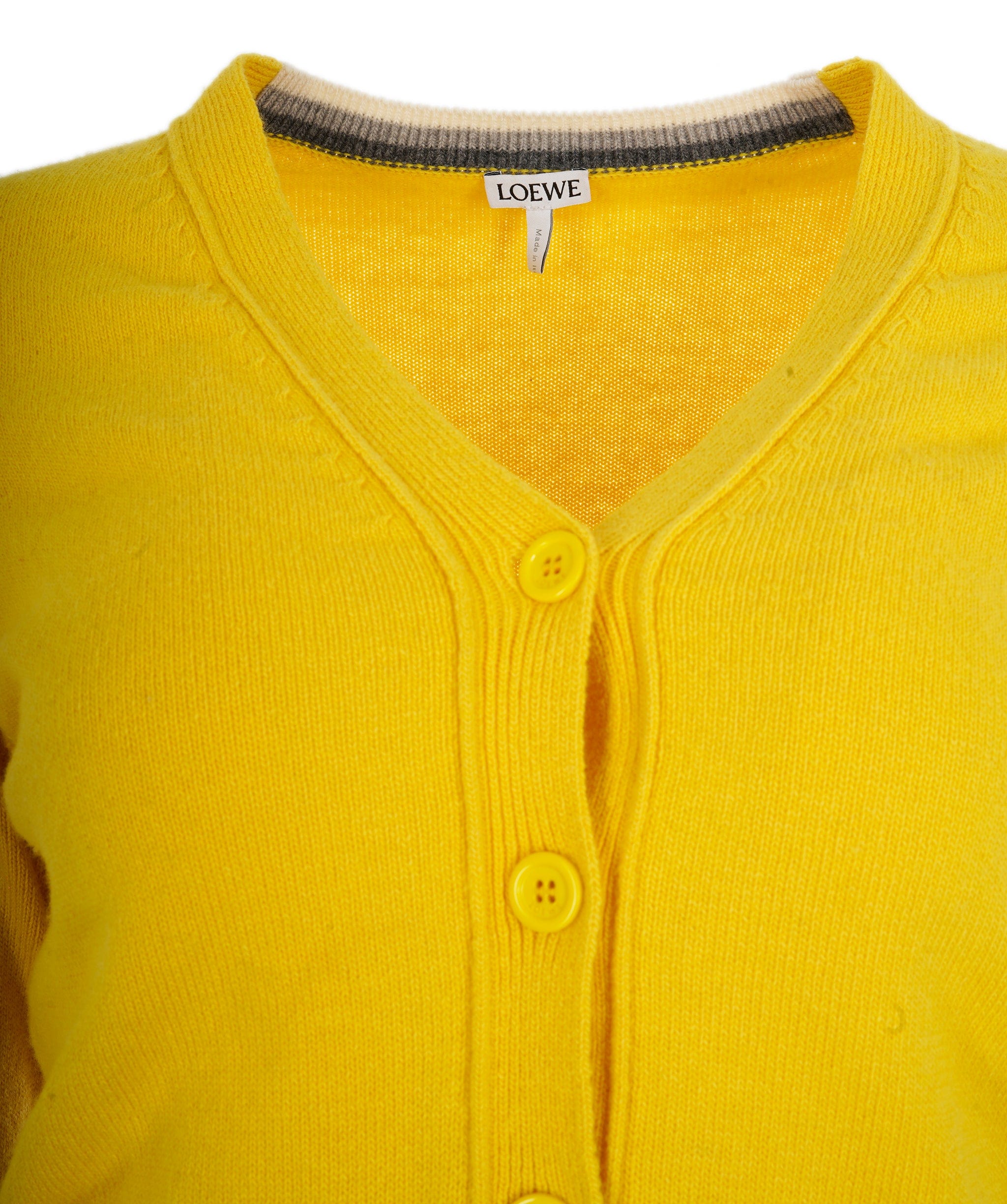 Loewe Loewe Yellow Cardigan With Logo  ALC1429